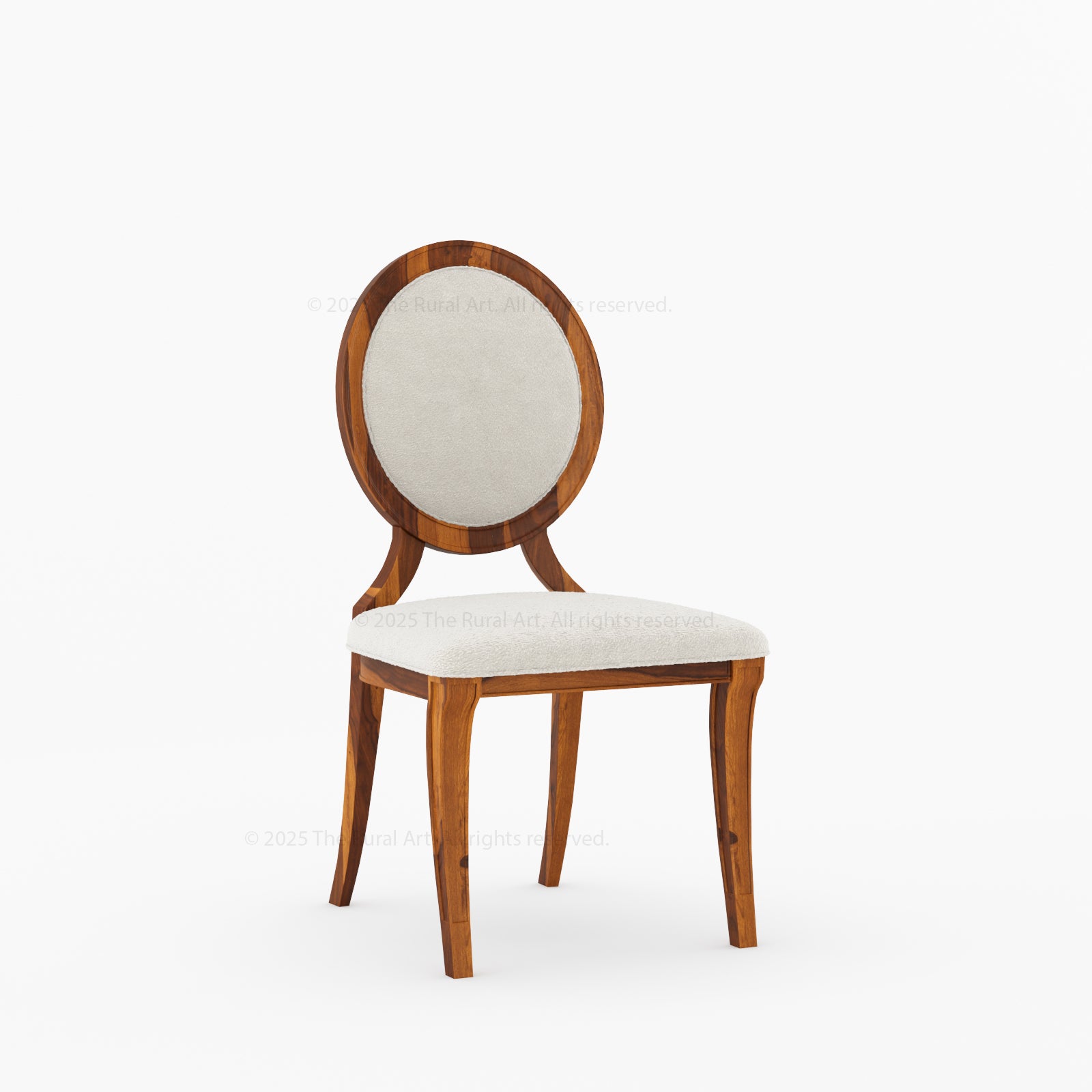 San Pedro Oval-Back Dining Chair with Bouce Upholstered Cushioning