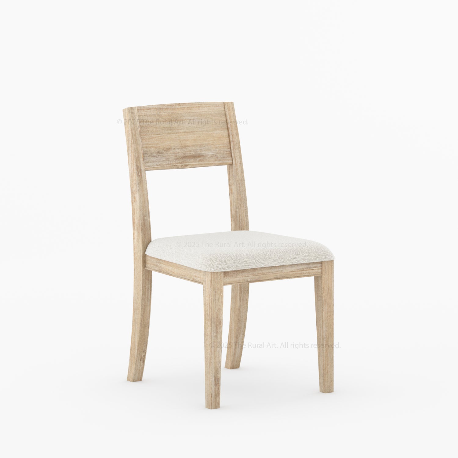 Roseville Dining Chair Solid Wood Frame with Upholstered Bouclé Seat