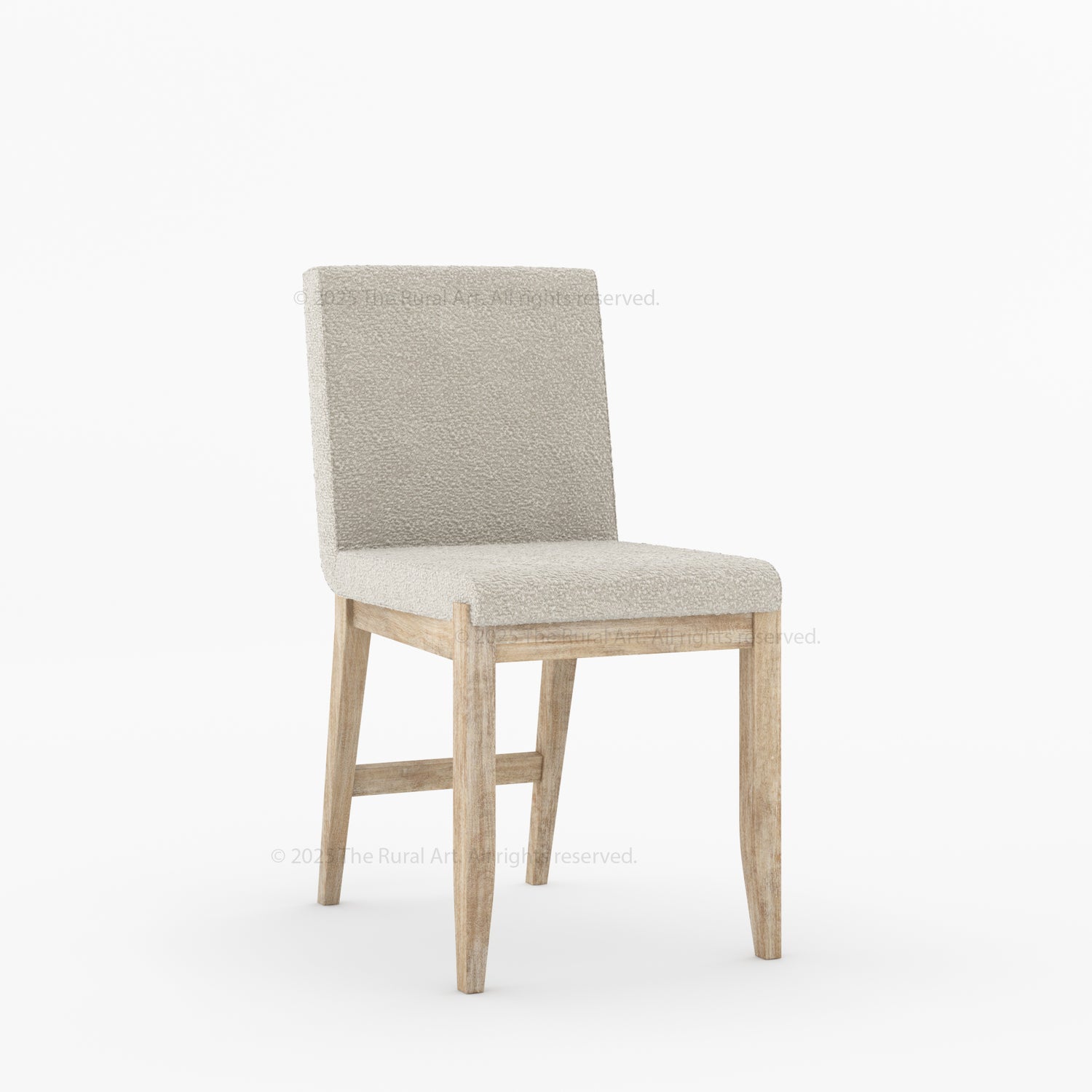 Ashland Upholstered Solid Wood Dining Chair in Bouclé Fabric