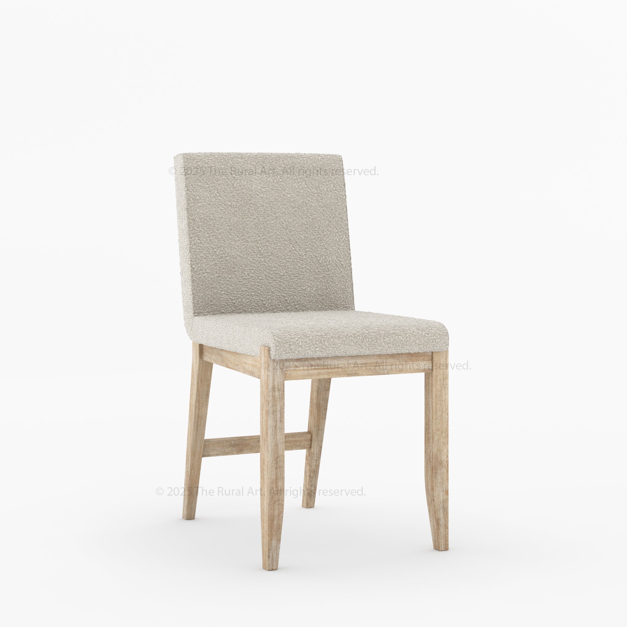 Ashland Upholstered Solid Wood Dining Chair in Bouclé Fabric