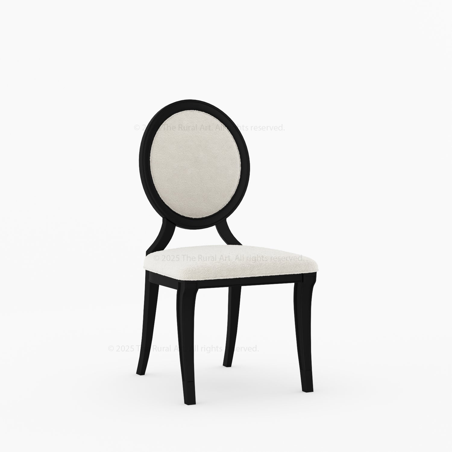 San Pedro Oval-Back Dining Chair with Bouce Upholstered Cushioning