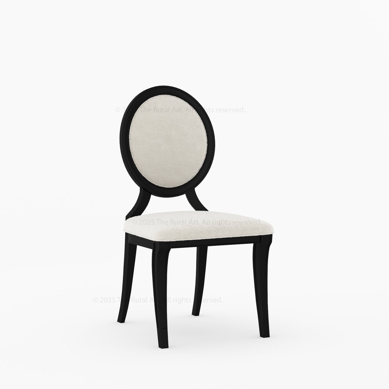 San Pedro Oval-Back Dining Chair with Bouce Upholstered Cushioning