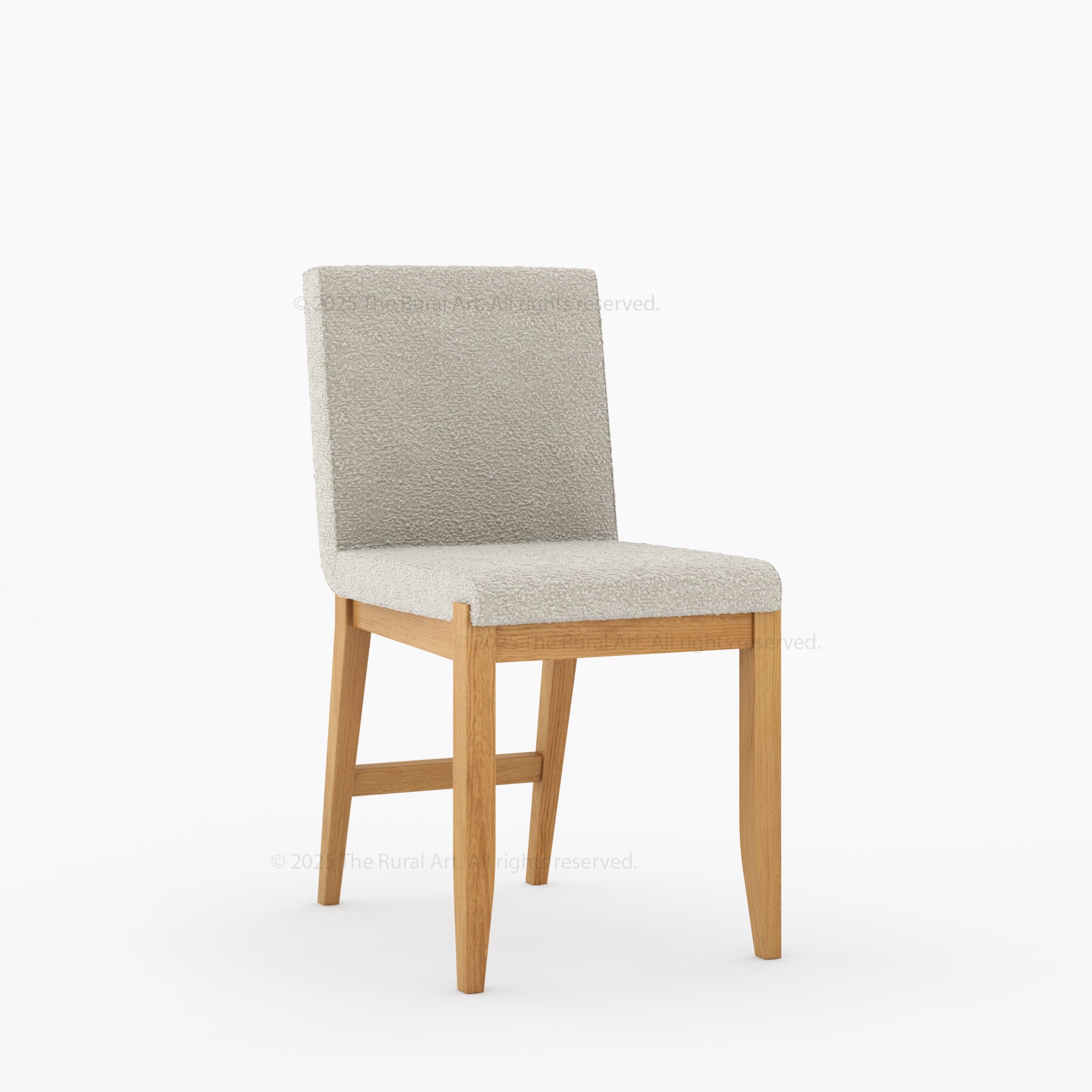 Ashland Upholstered Solid Wood Dining Chair in Bouclé Fabric