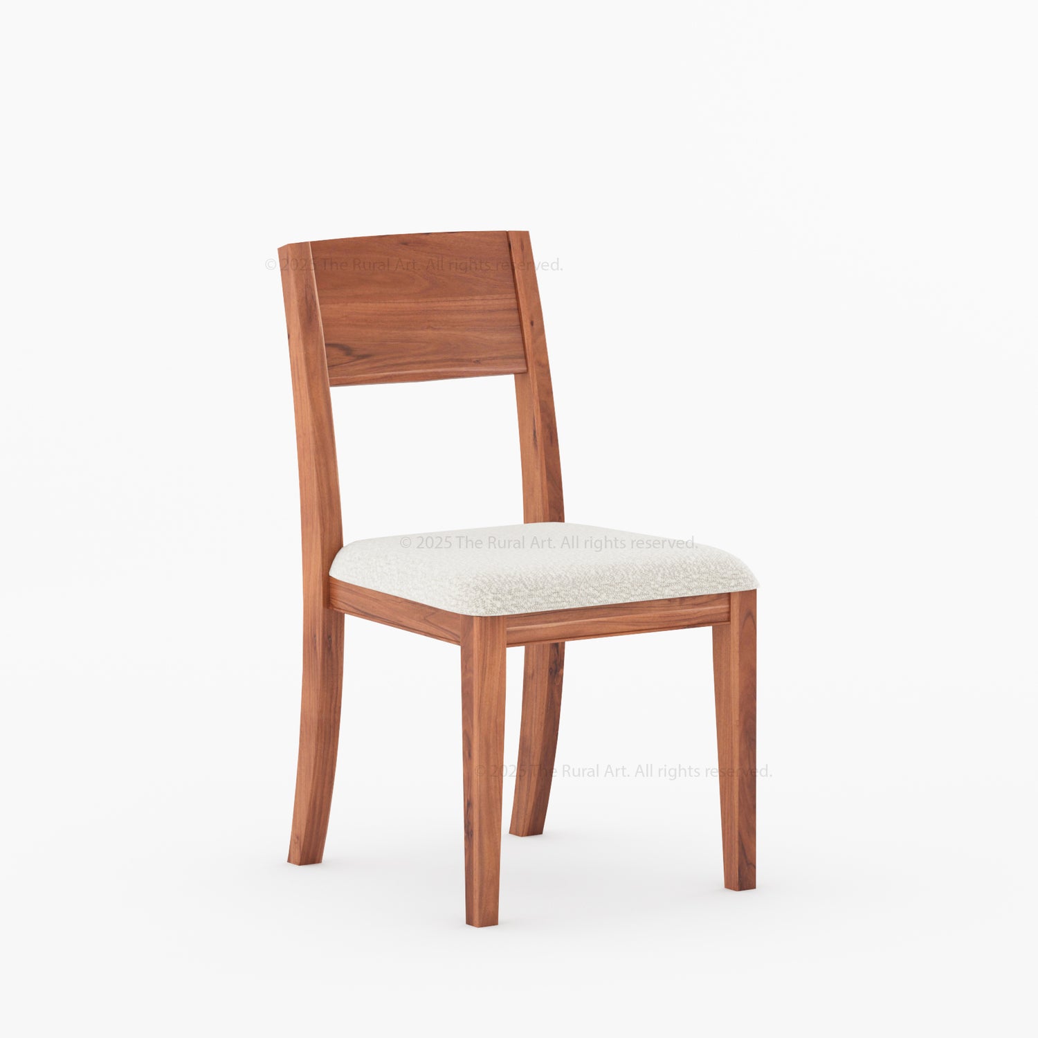 Roseville Dining Chair Solid Wood Frame with Upholstered Bouclé Seat