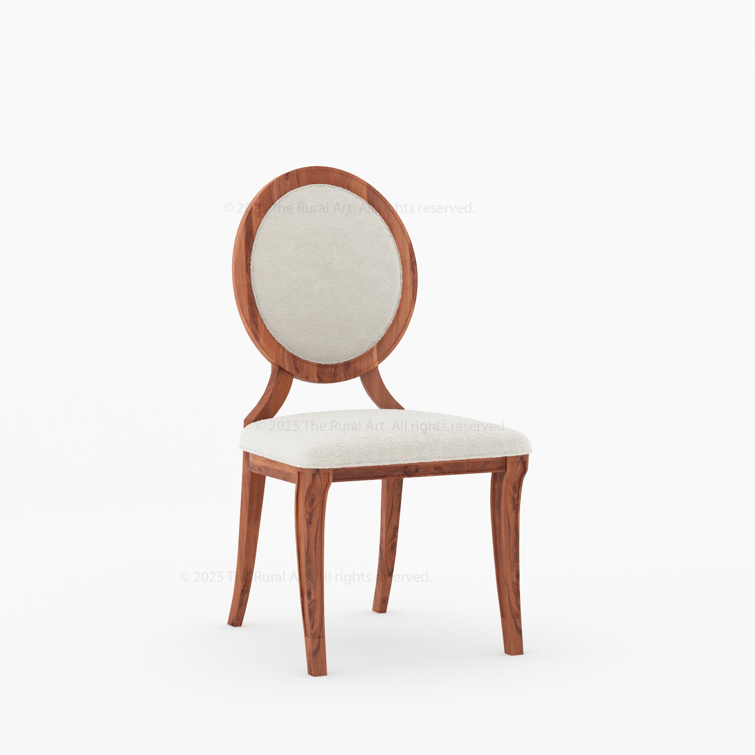 San Pedro Oval-Back Dining Chair with Bouce Upholstered Cushioning