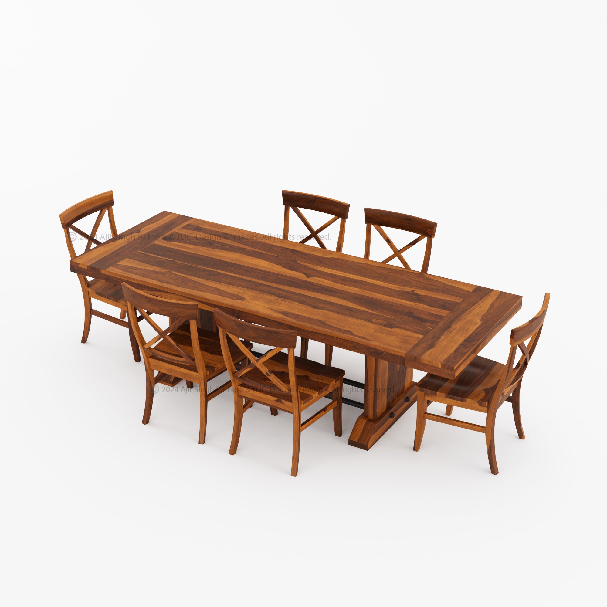El Cerrito Solid Wood Rustic Dining Table Set