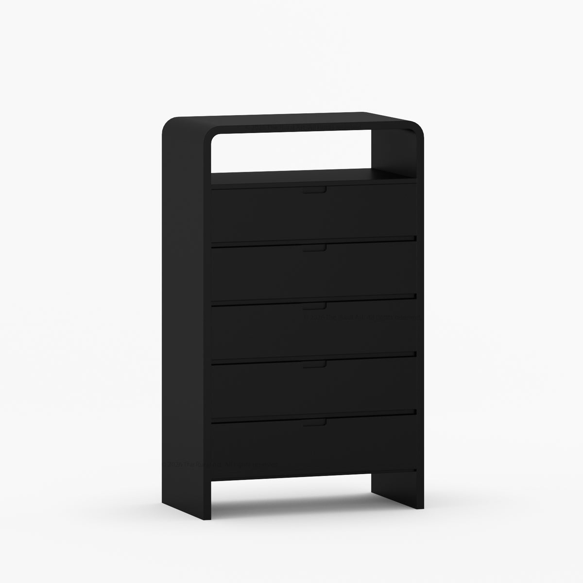 Chico Modern Solid Wood Dresser with Open Display Shelf