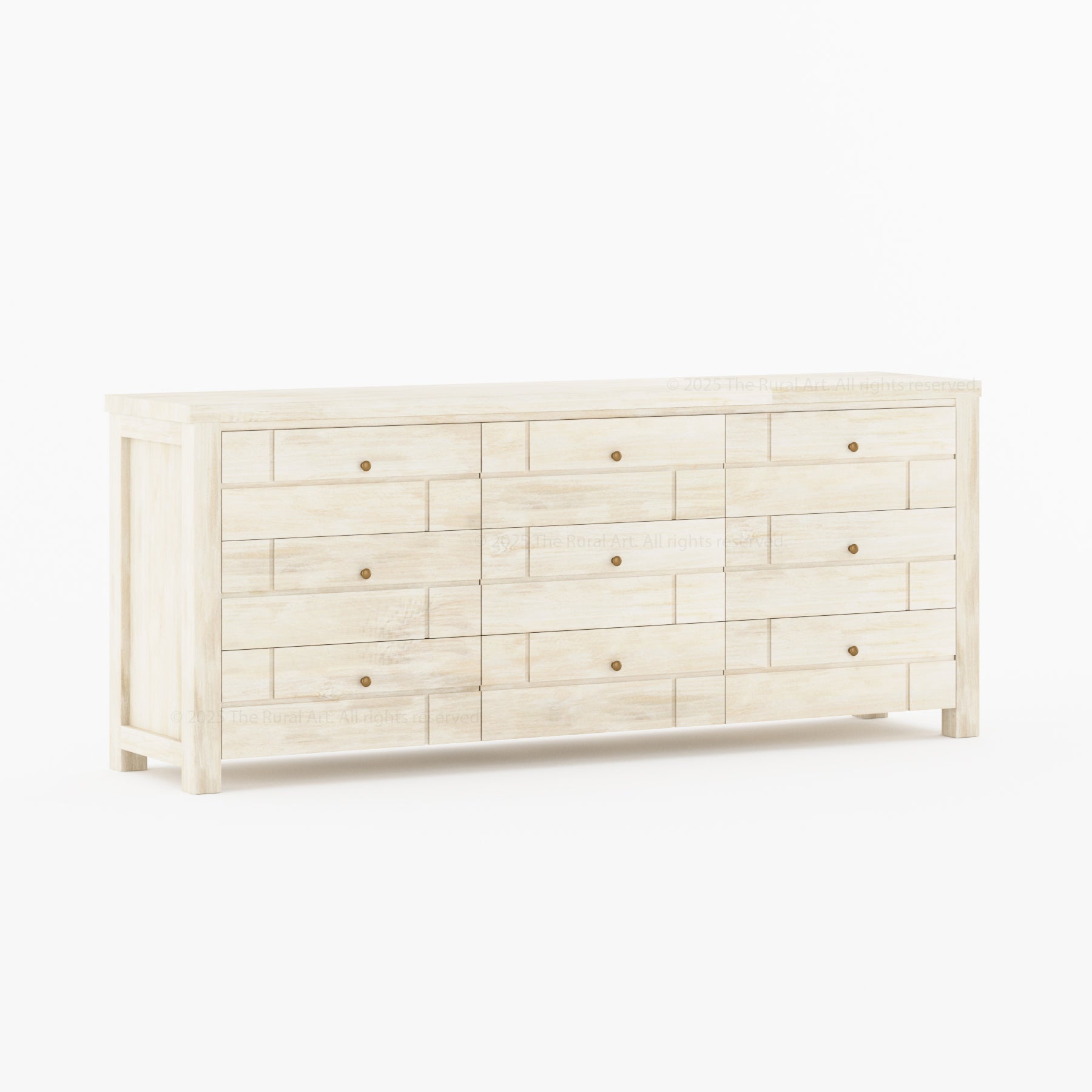 Princeton Solid Wood Dresser with Geometric Detailing