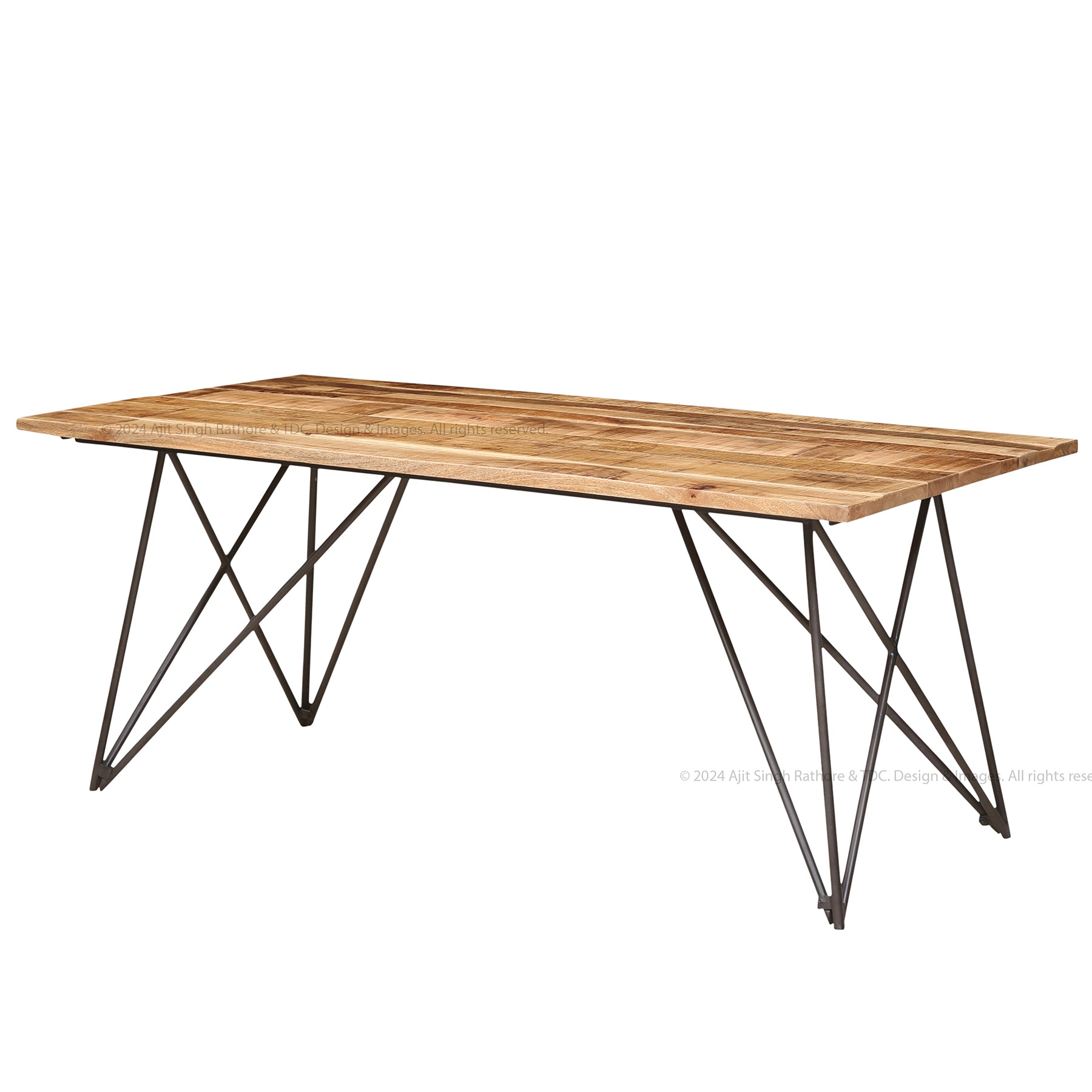Millville Crossbeam Solid Wood Dining Table