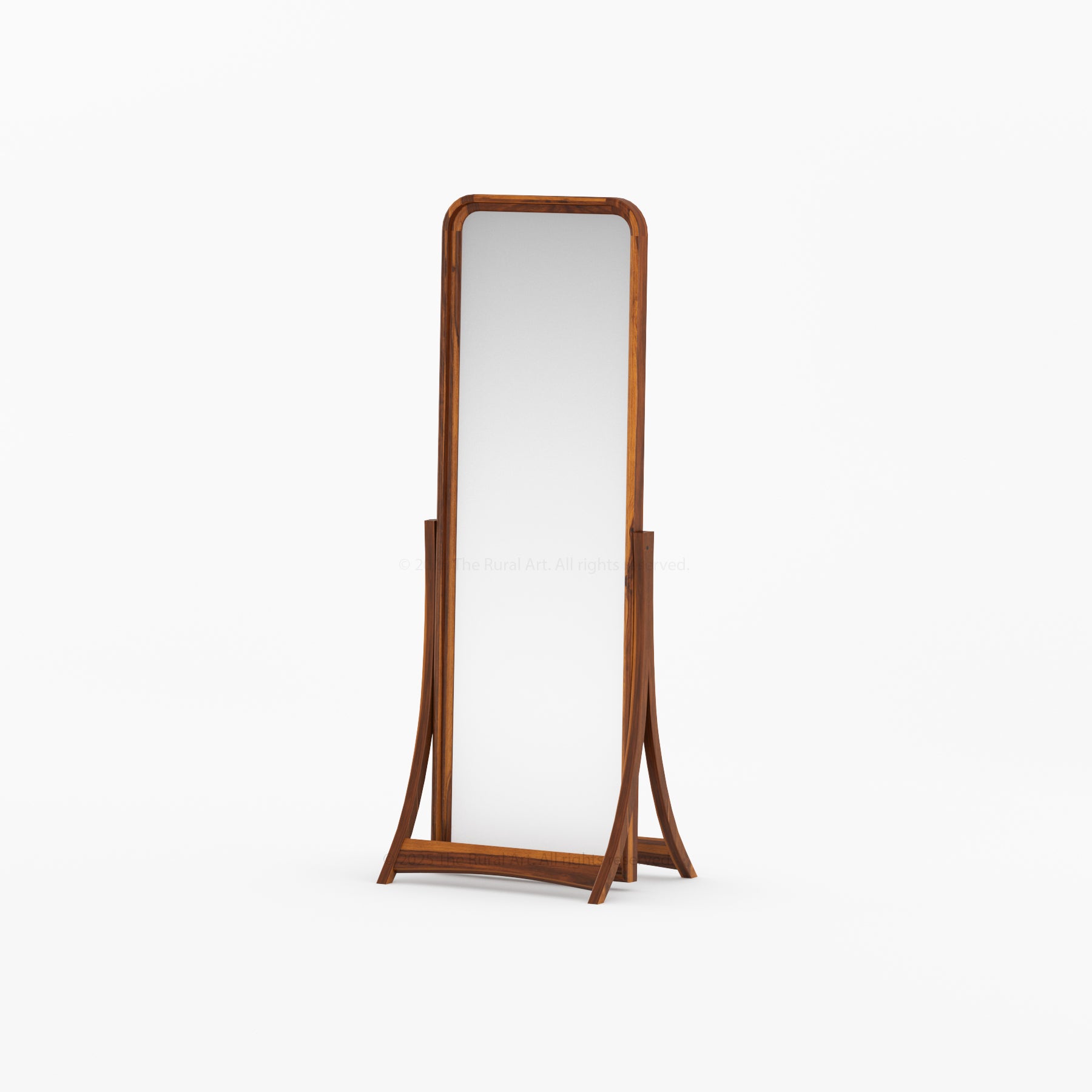 Garland Solid Wood Full-Length Freestanding Dressing Mirror with Rounded Frame