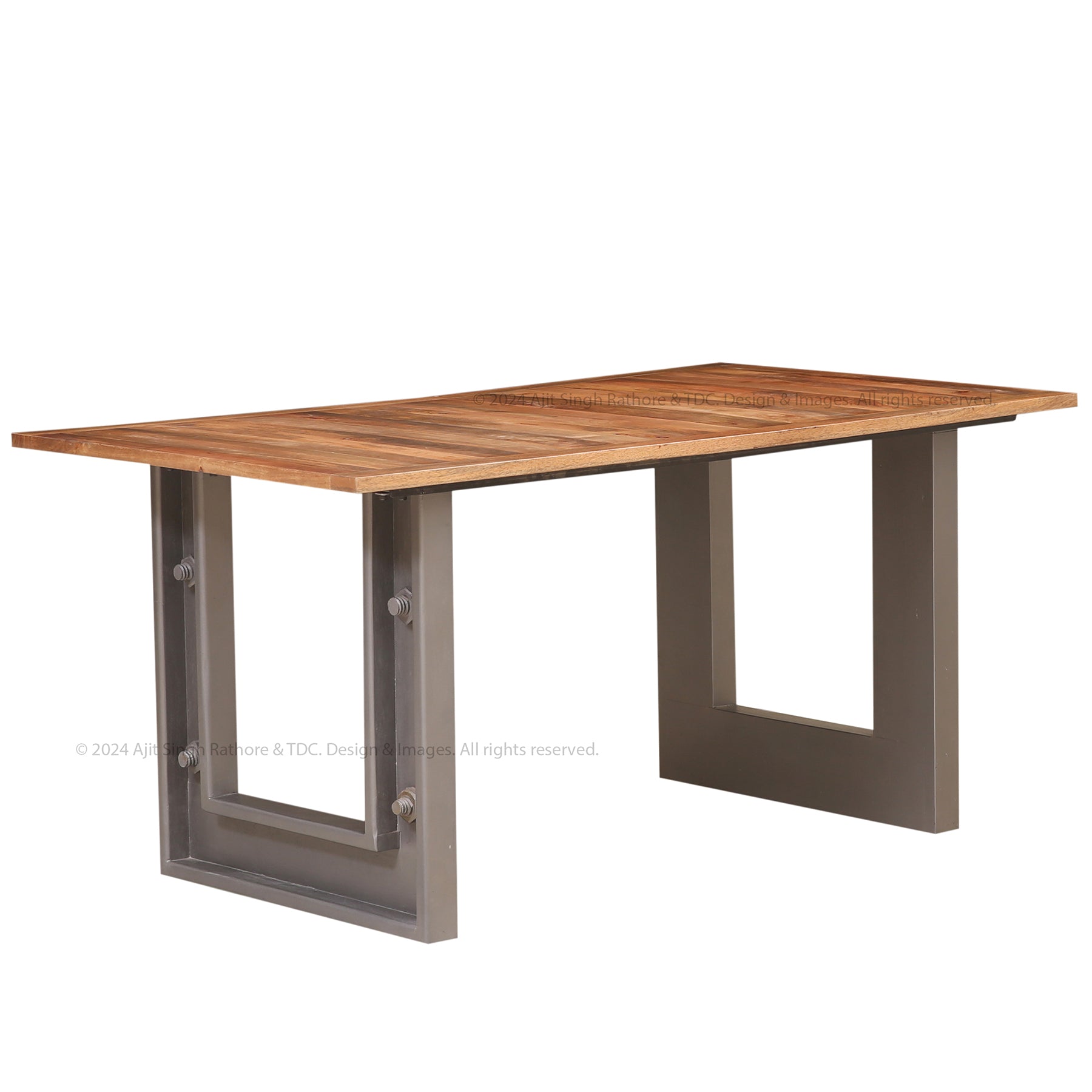 Montclair Solid Wood Industrial Charm Dining Table