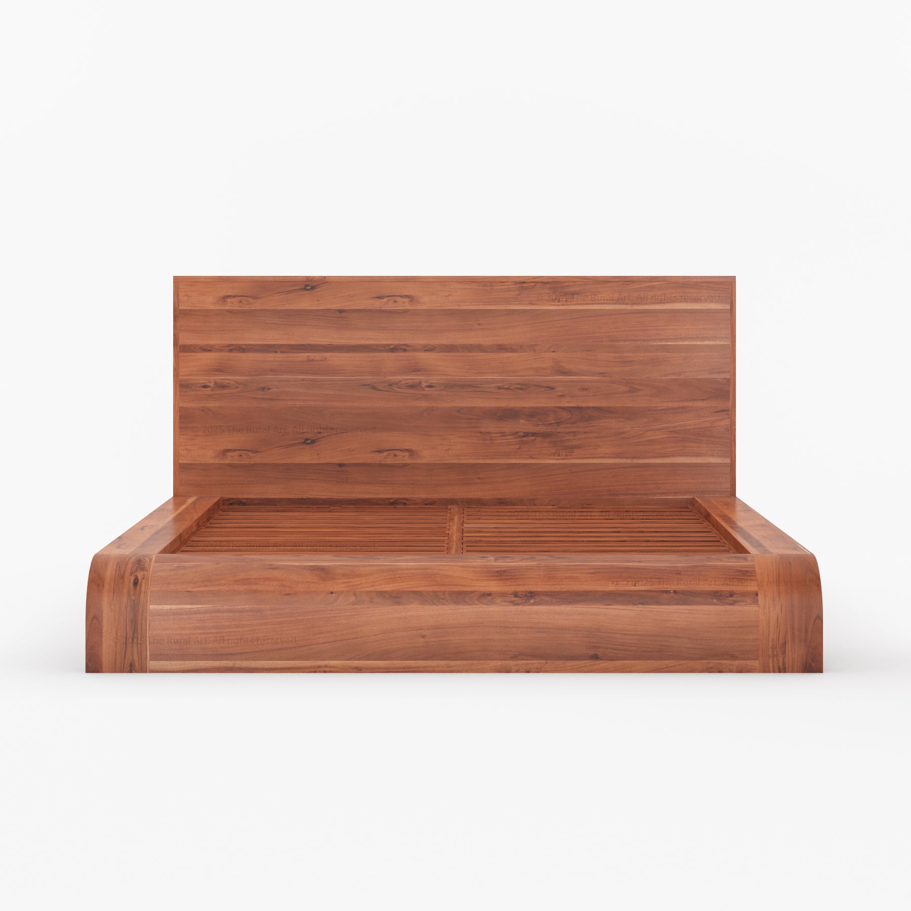 Stockton Solid Wood Curved Platform Bed