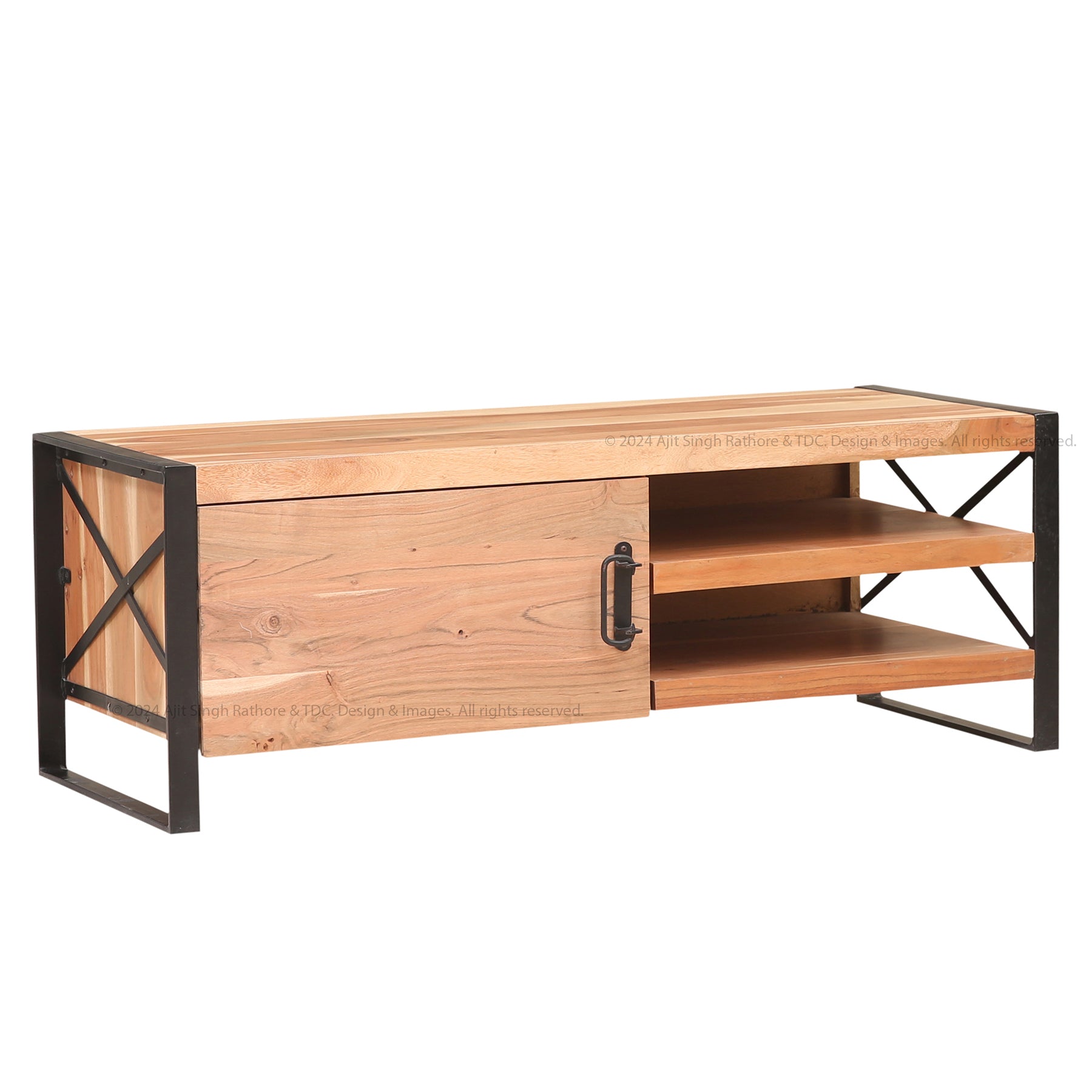 North Ogdensburg - Industrial Solid Wood TV Console