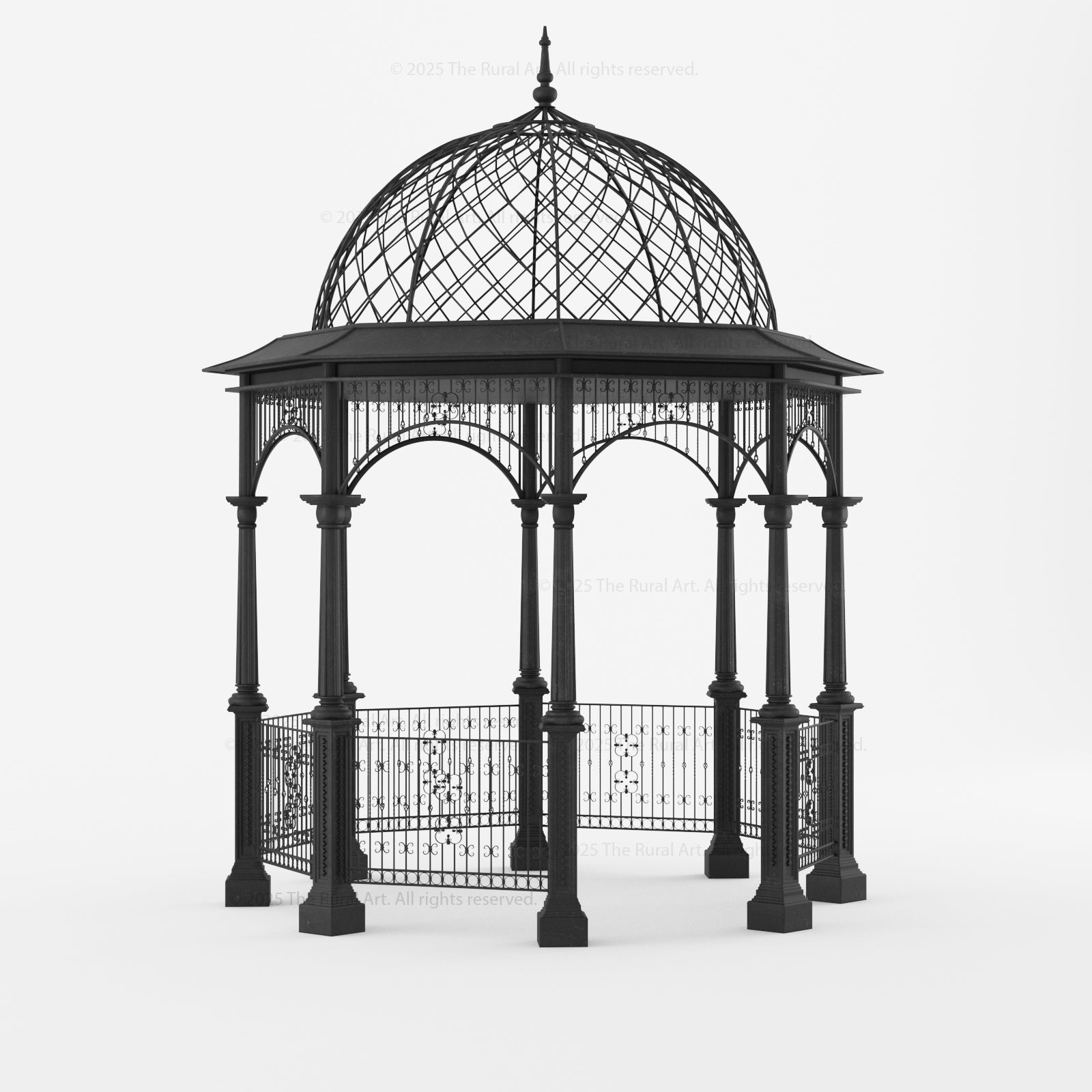Victorian Wrought Iron Garden Dome Gazebo – Handcrafted Outdoor Elegance