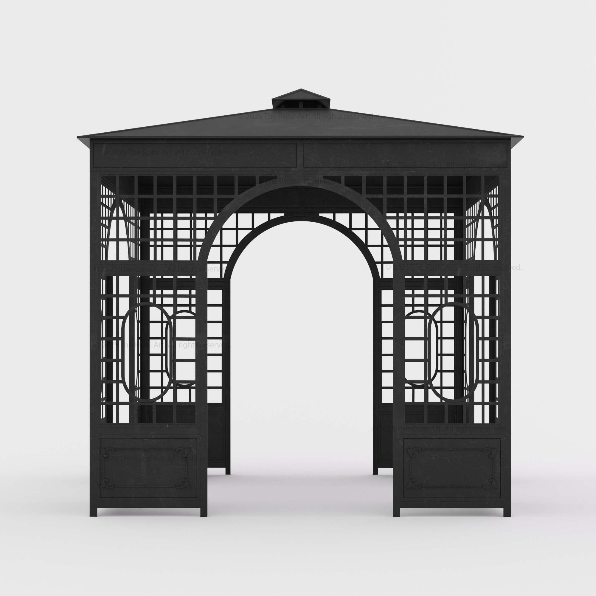 Old Estate Wrought Iron Garden Gazebo – Timeless Architectural Elegance
