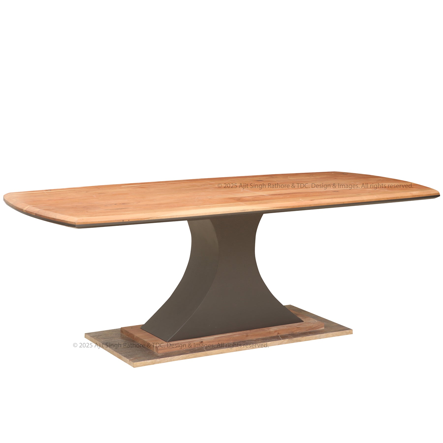 Southampton Modern Solid Wood Dining Table with Sculpted Base