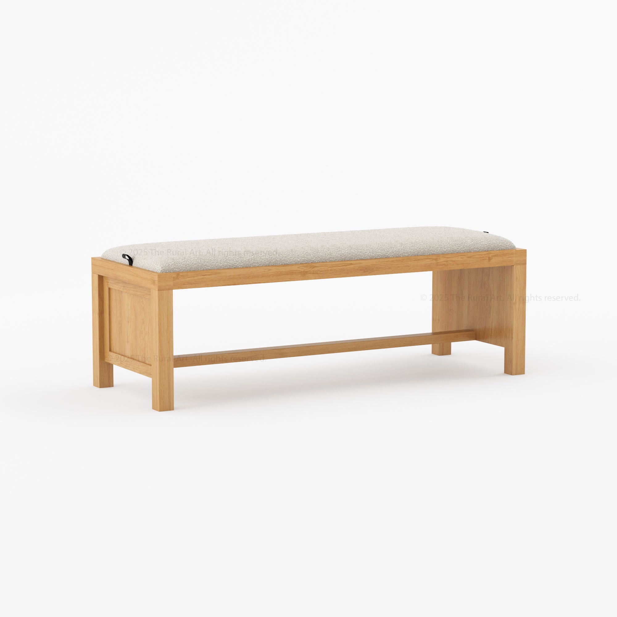 Orlando Solid Teak Wood Bedside Bench