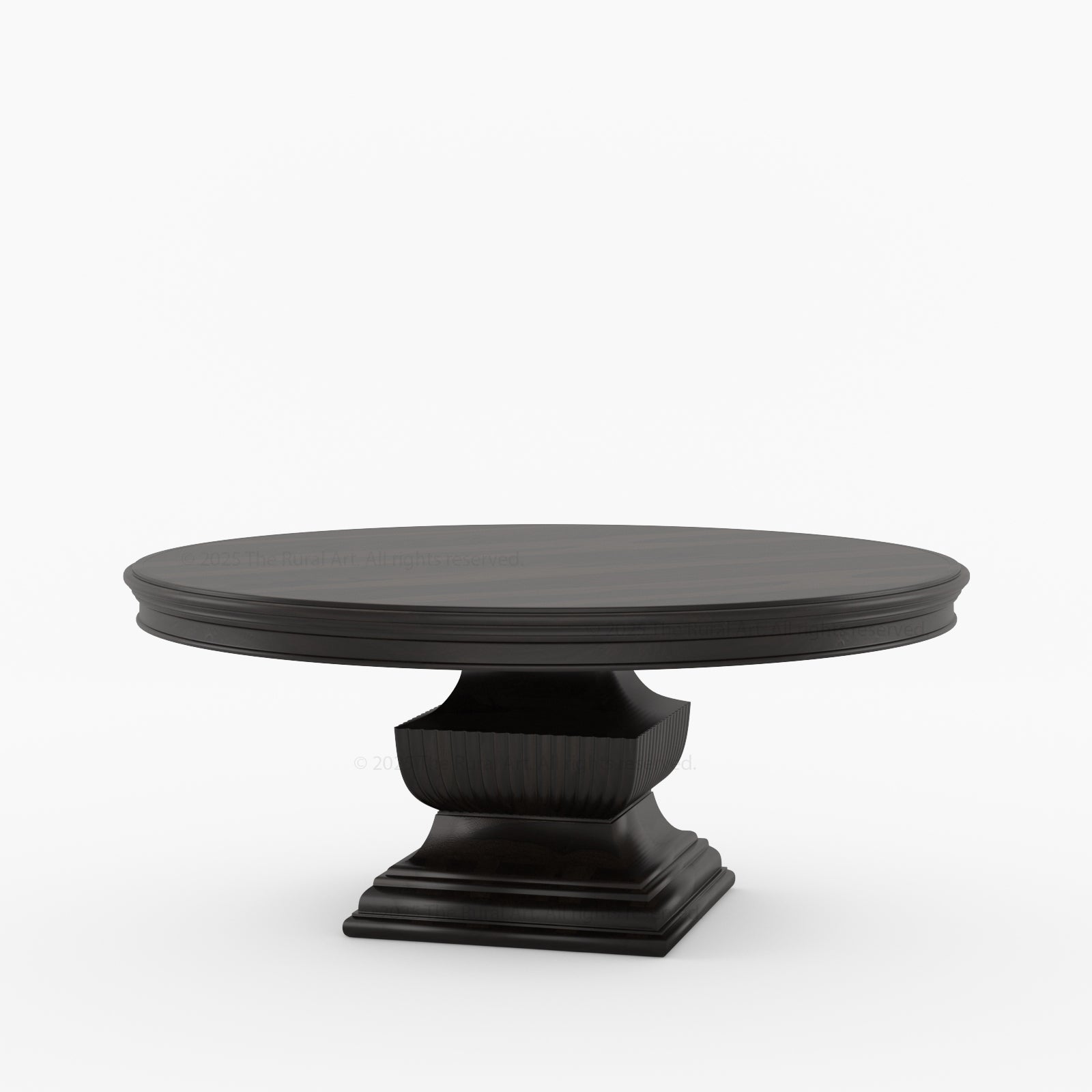 Scottsdale Round Pedestal Solid Wood Dining Table with Sculptural Pedestal