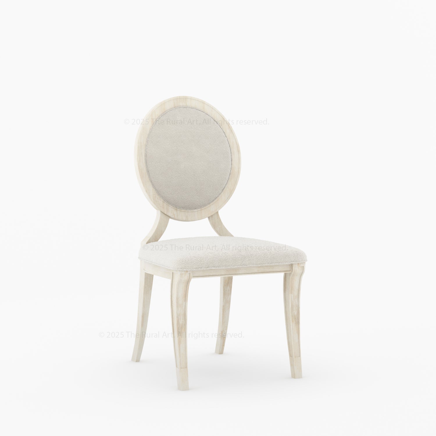 San Pedro Oval-Back Dining Chair with Bouce Upholstered Cushioning