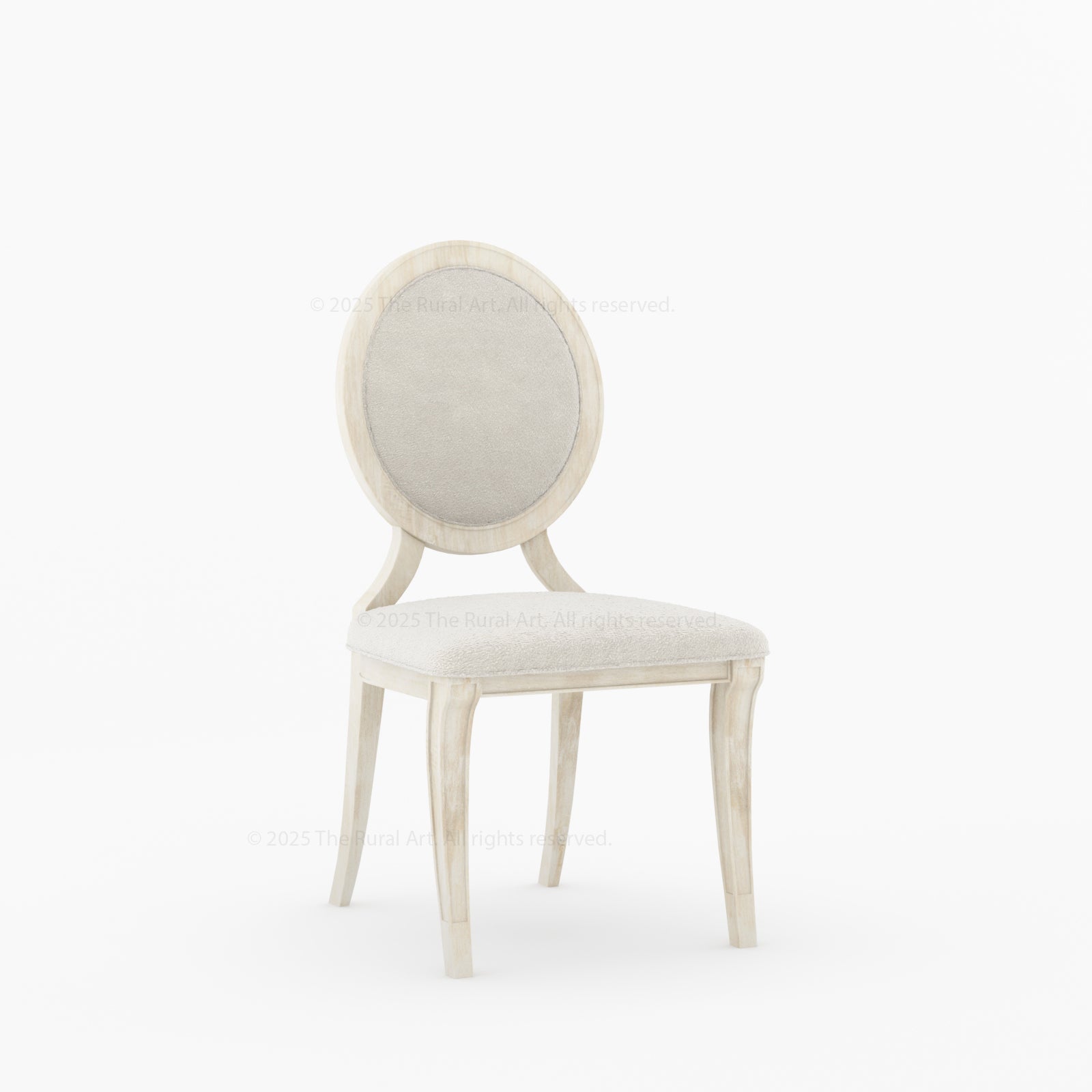 San Pedro Oval-Back Dining Chair with Bouce Upholstered Cushioning