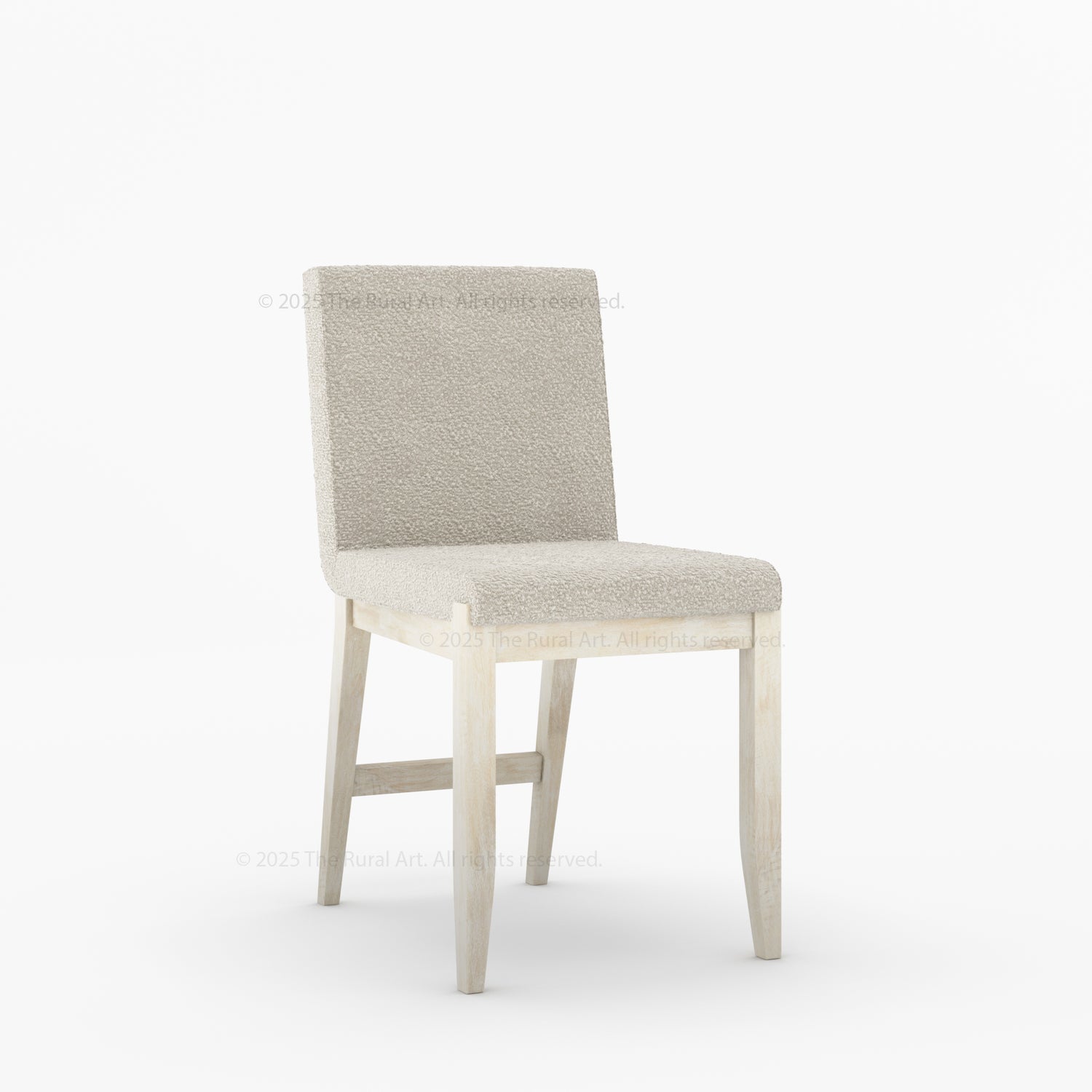 Ashland Upholstered Solid Wood Dining Chair in Bouclé Fabric