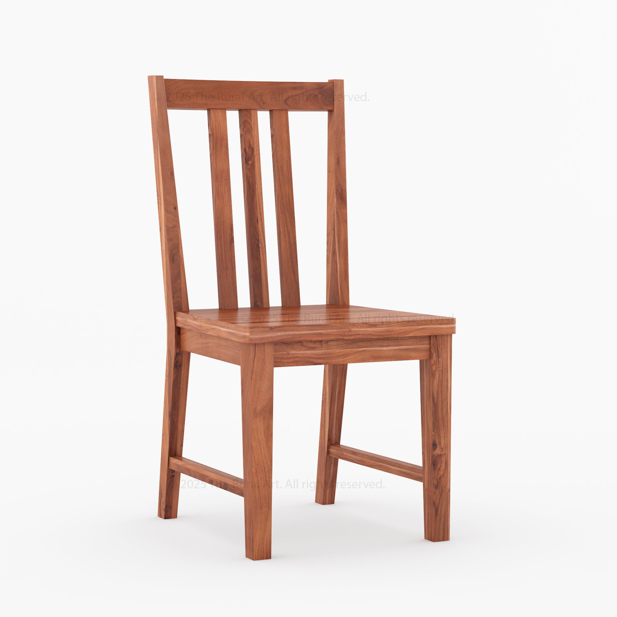 Shelbyville Solid Wood Farmhouse Dining Chair with Slatted Back