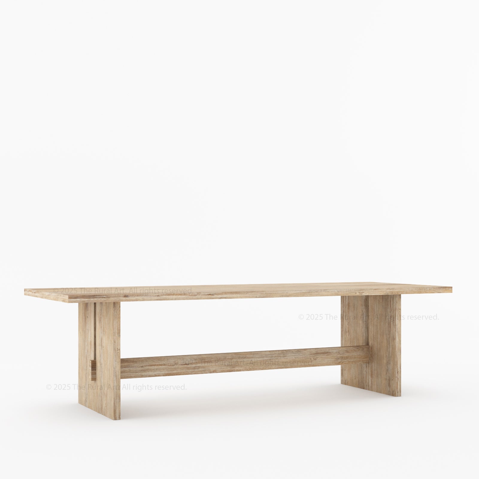 Marion Modern Slab-Leg Solid Wood Dining Table