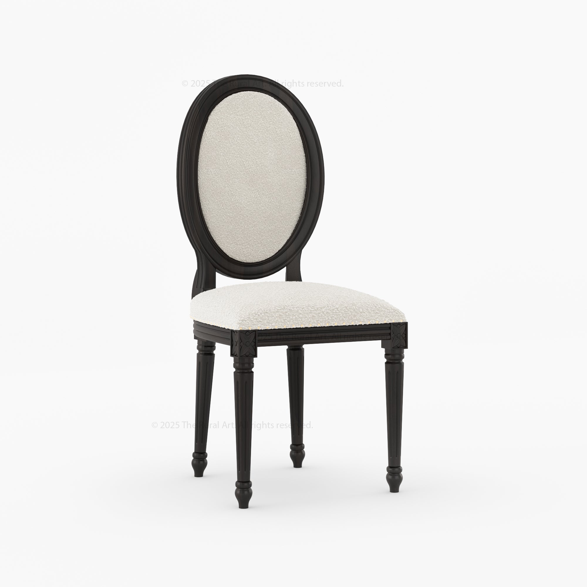 Crossett Oval Back Dining Chair Solid Wood with Upholstered Comfort