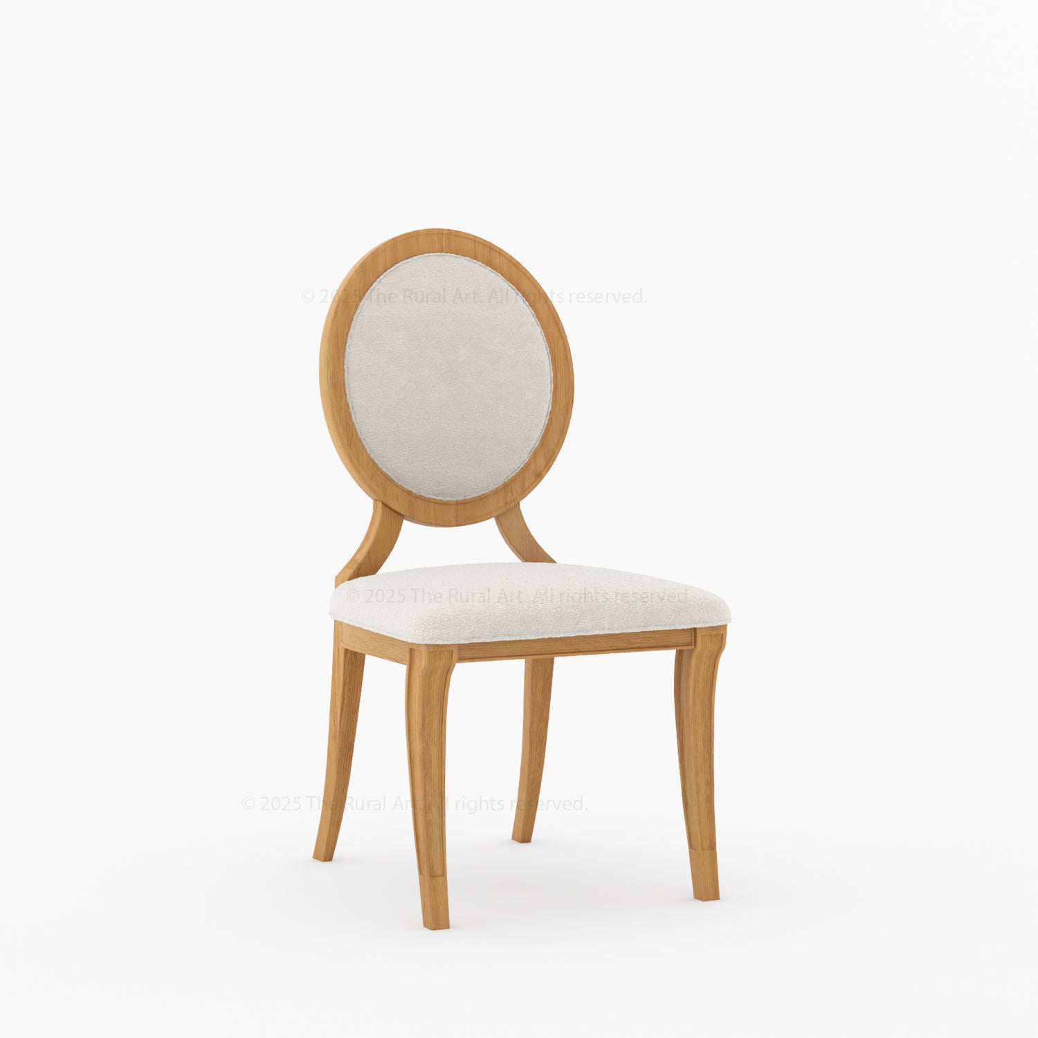 San Pedro Oval-Back Dining Chair with Bouce Upholstered Cushioning