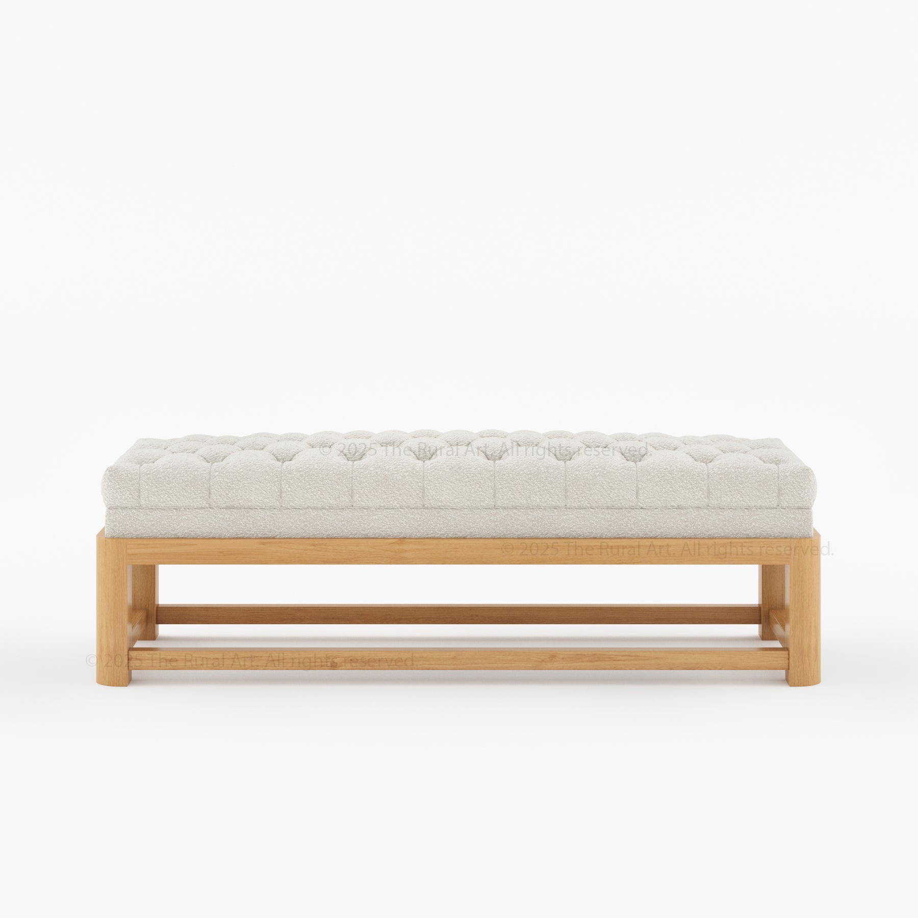 Levittown Upholstered Bedroom Bench with Solid Wood Frame End-of-Bed Seating