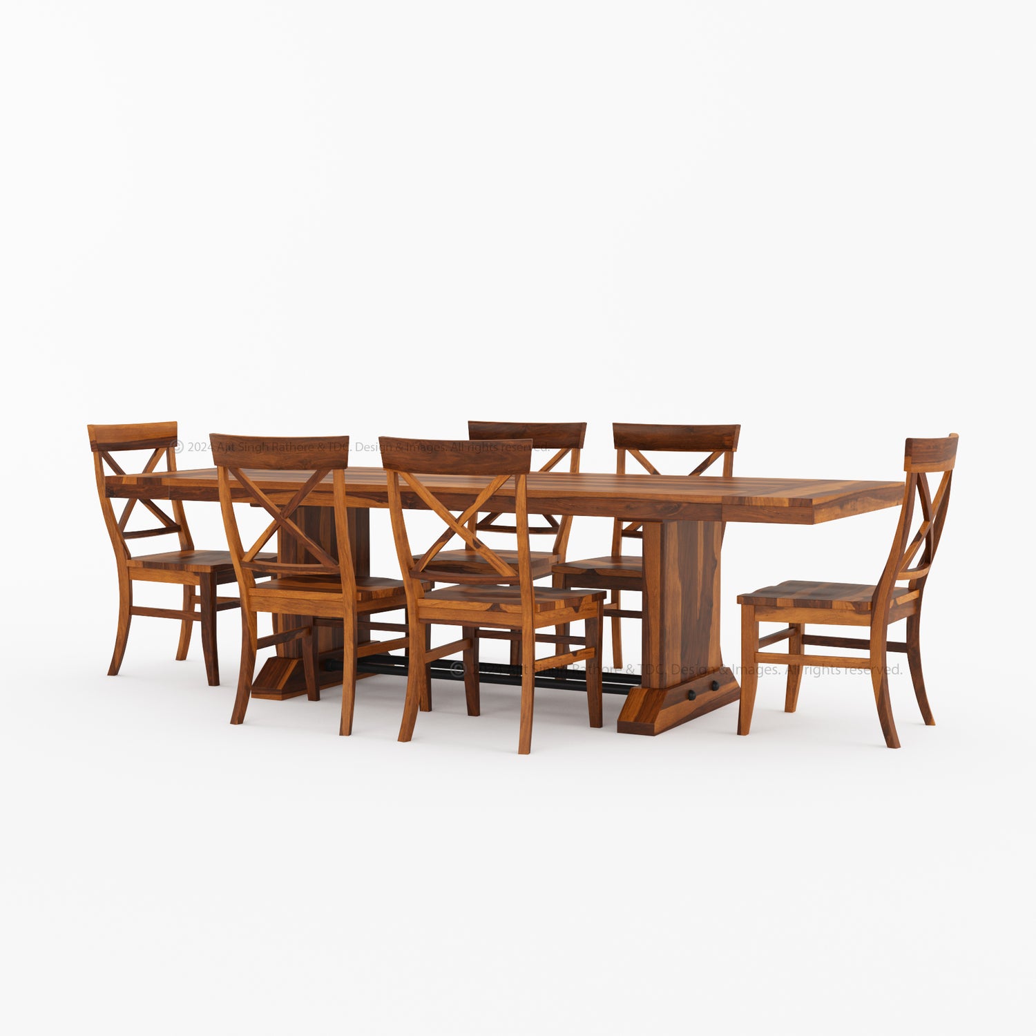 El Cerrito Solid Wood Rustic Dining Table Set