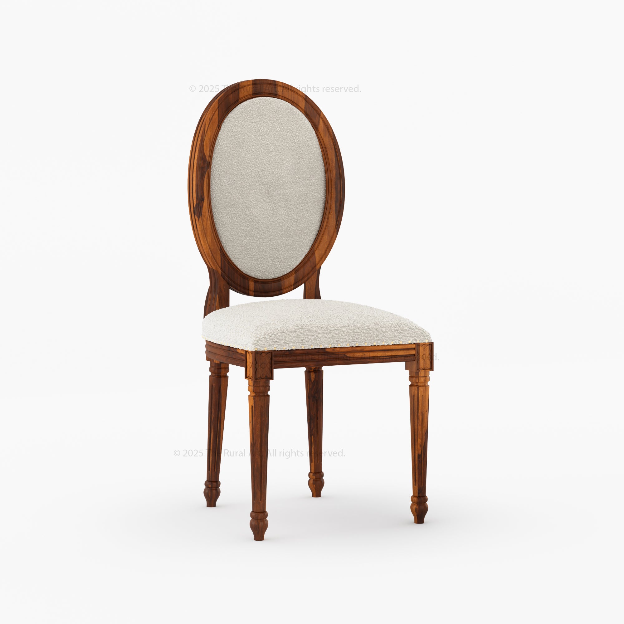 Crossett Oval Back Dining Chair Solid Wood with Upholstered Comfort