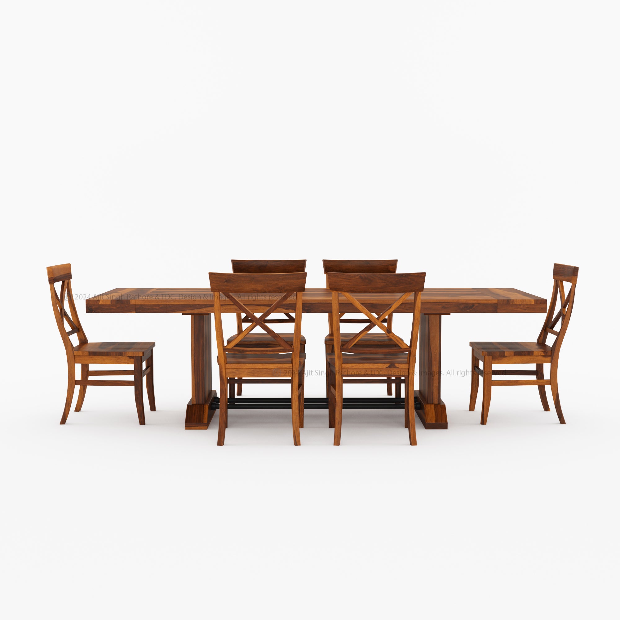 El Cerrito Solid Wood Rustic Dining Table Set