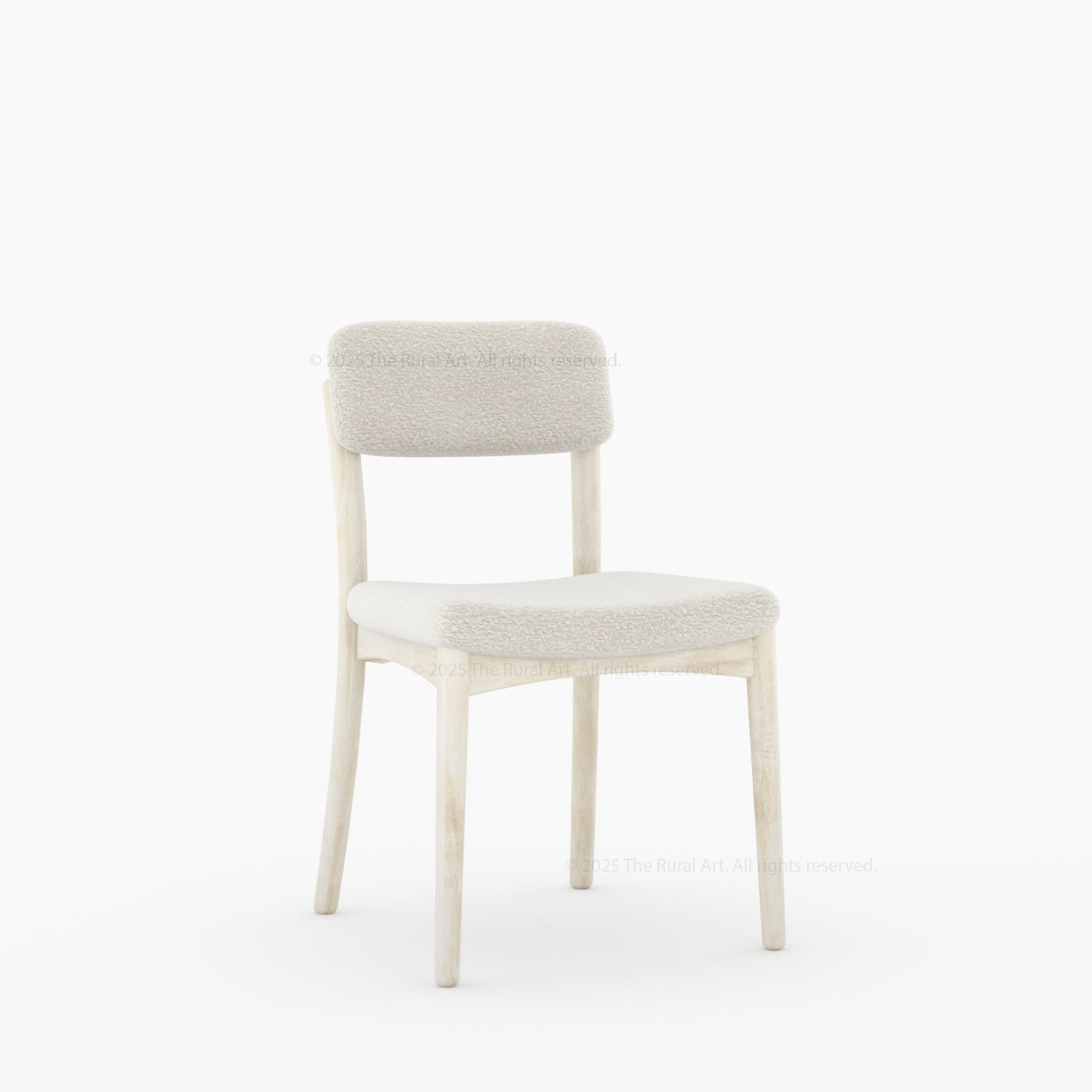 New York Modern Dining Chair | Solid Wood Frame with Bouclé Upholstery