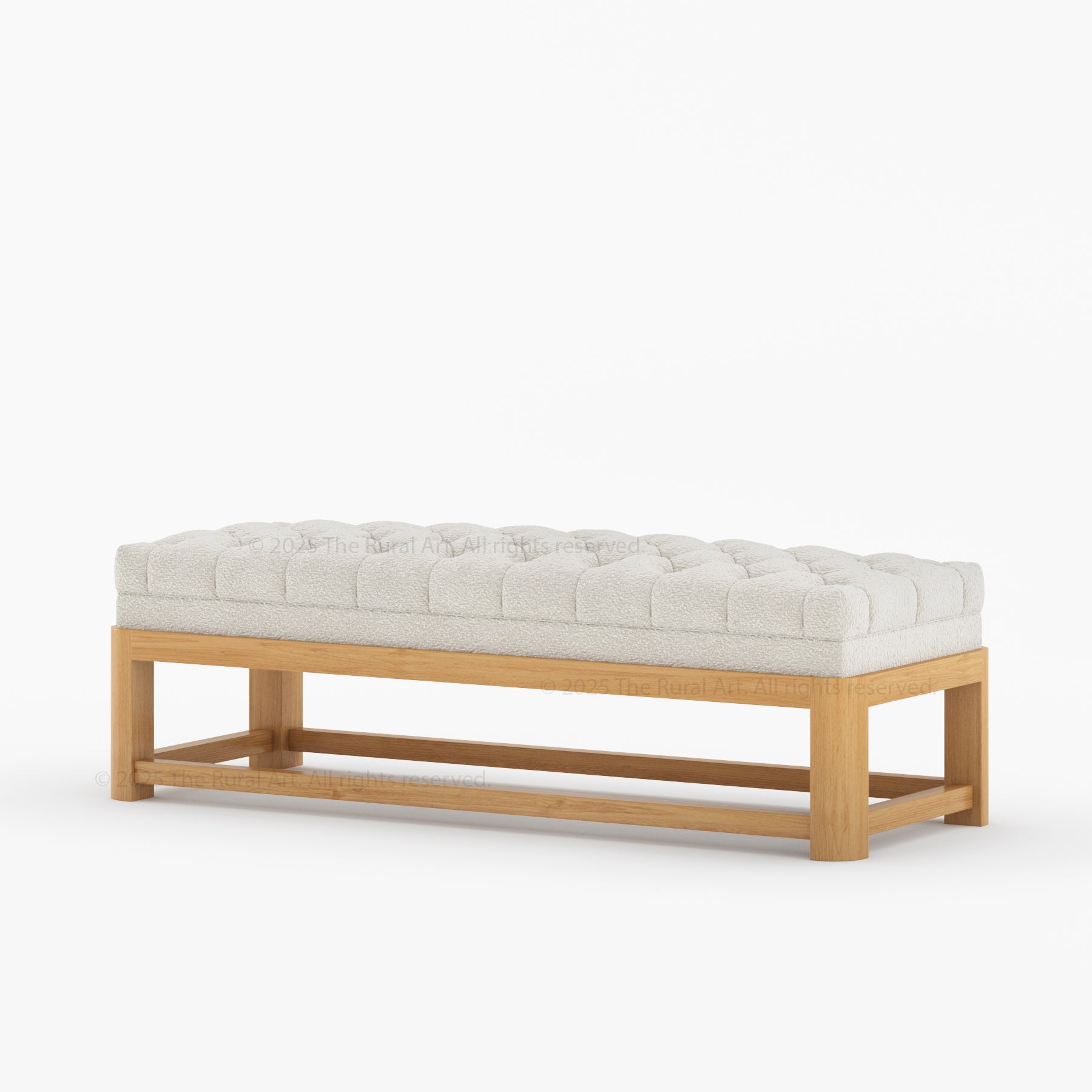 Levittown Upholstered Bedroom Bench with Solid Wood Frame End-of-Bed Seating