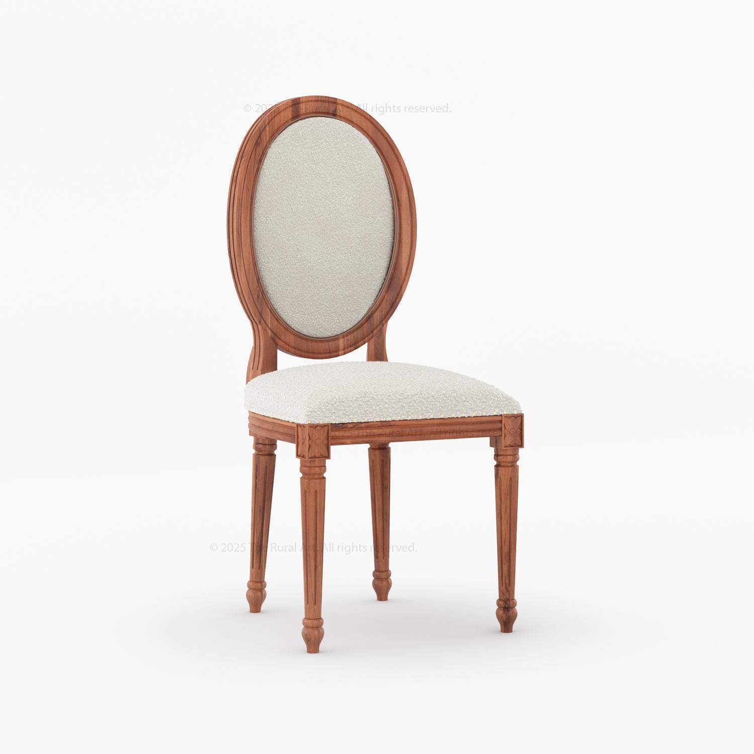 Crossett Oval Back Dining Chair Solid Wood with Upholstered Comfort