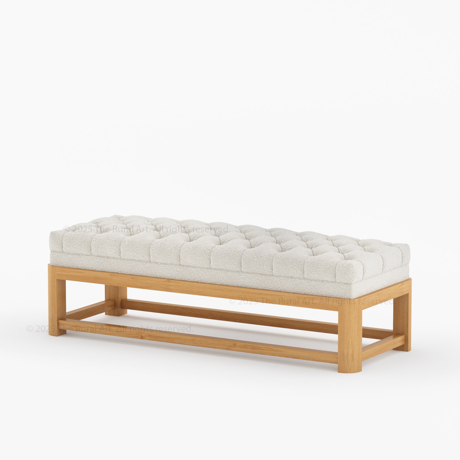 Levittown Upholstered Bedroom Bench with Solid Wood Frame End-of-Bed Seating