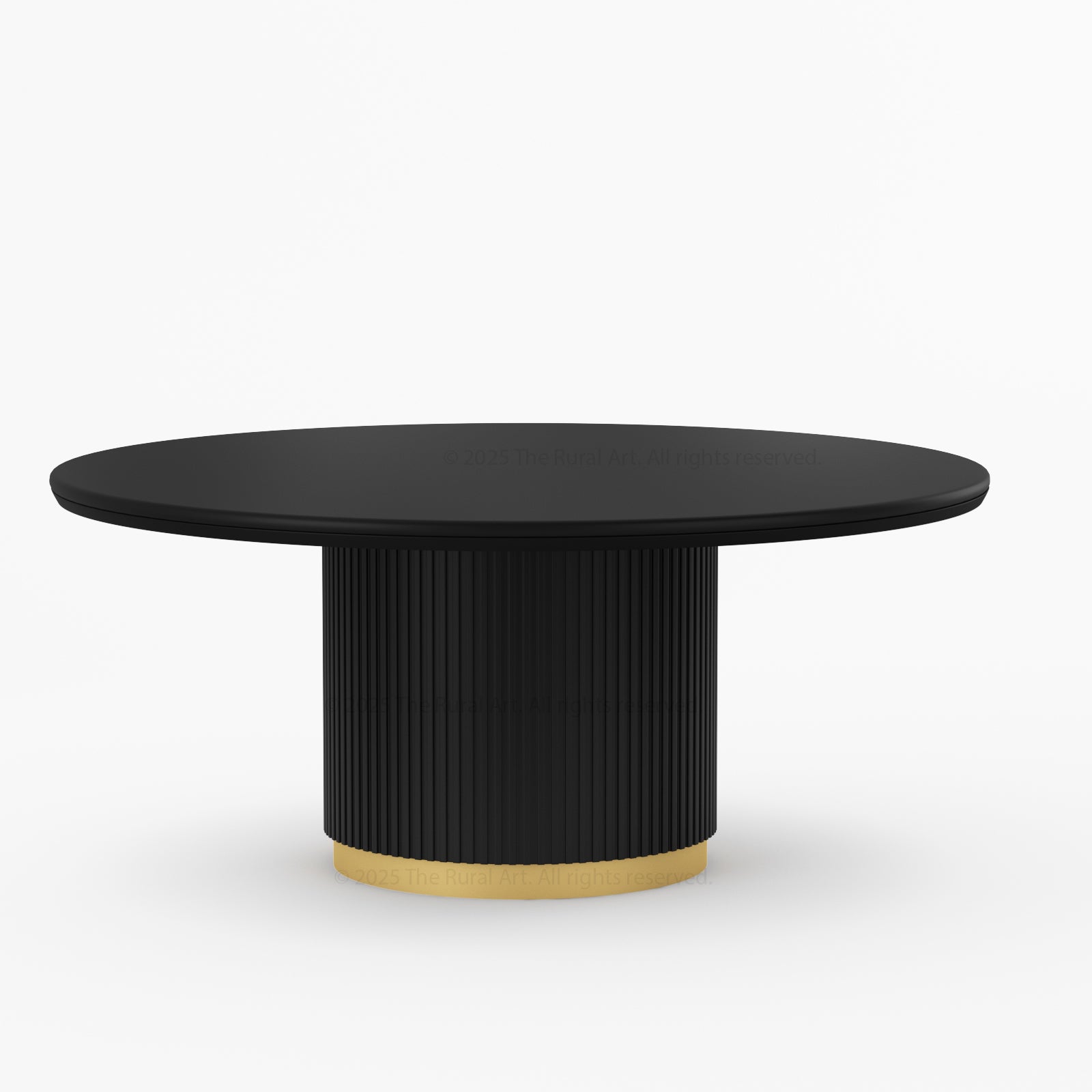 Auburn Round Dining Table with Fluted Pedestal Made in Solid Wood