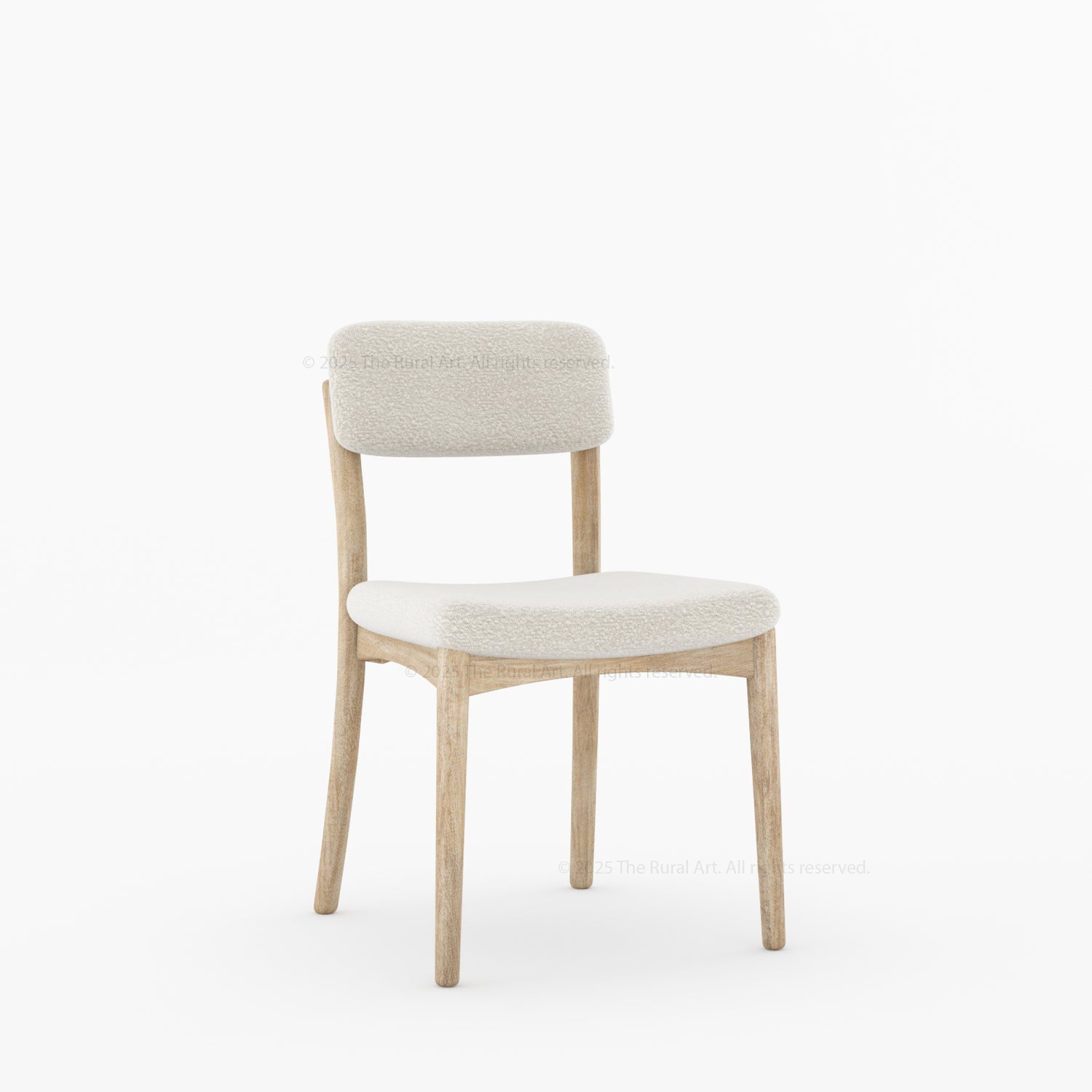New York Modern Dining Chair | Solid Wood Frame with Bouclé Upholstery