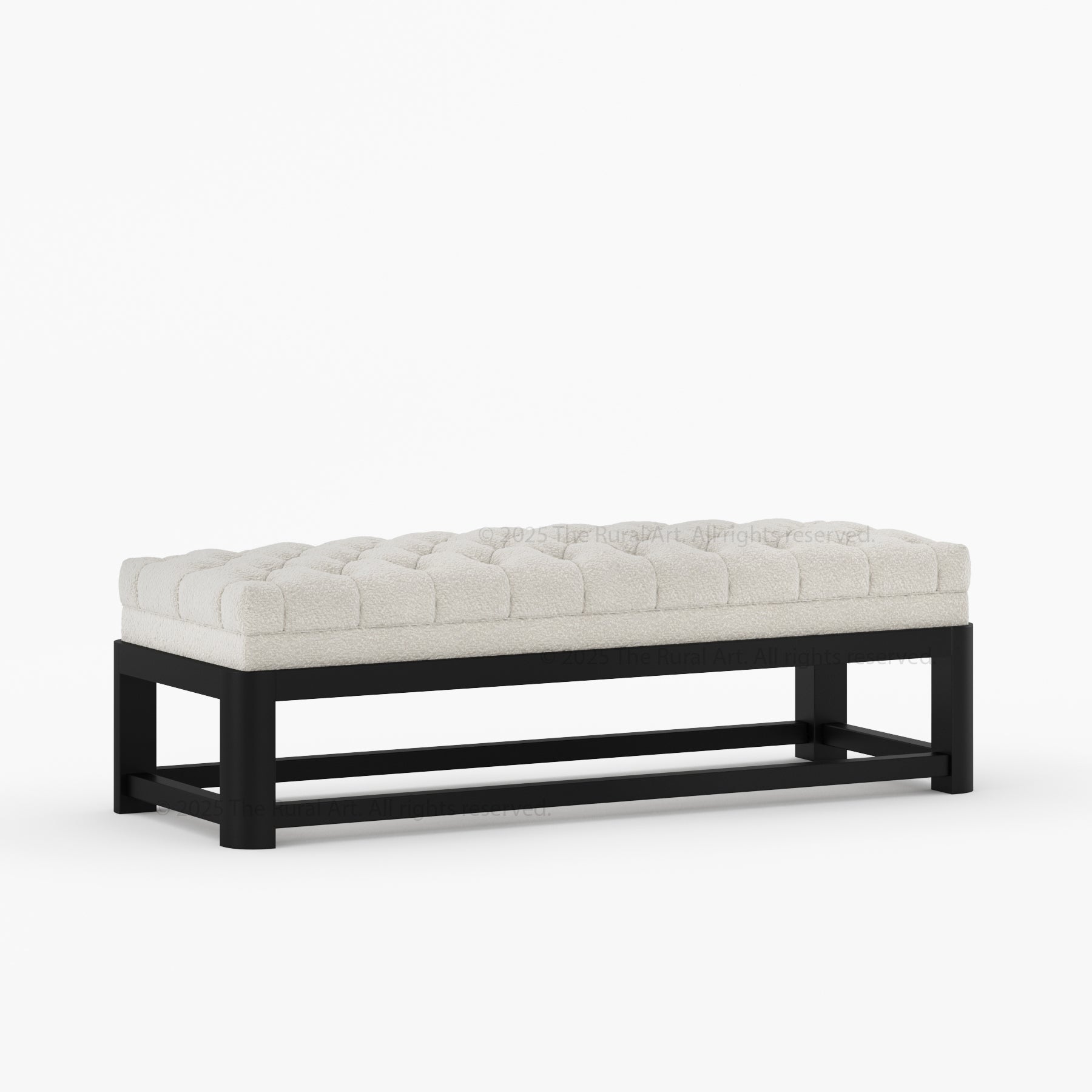 Levittown Upholstered Bedroom Bench with Solid Wood Frame End-of-Bed Seating