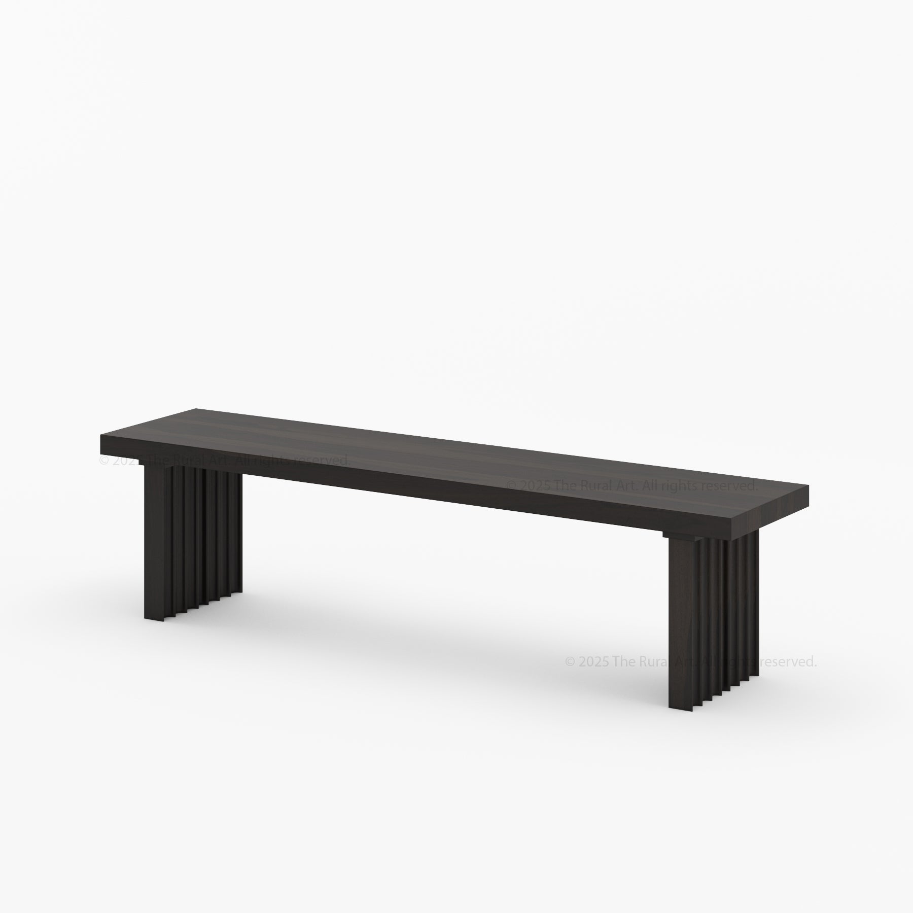 Montecito Noir Dining Table Set Solid Wood with Bench & Chairs