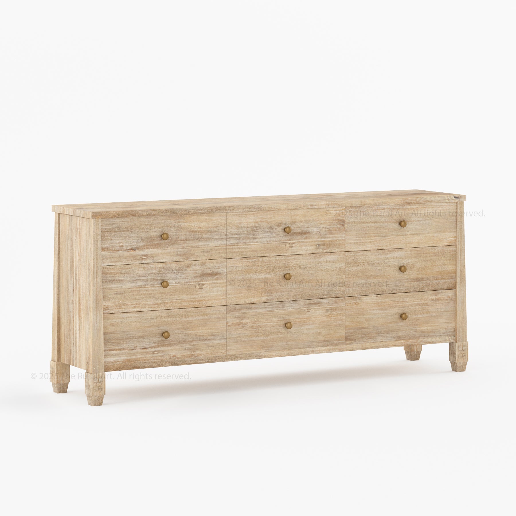 Dothan Solid Wood Dresser with Carved Floral Legs