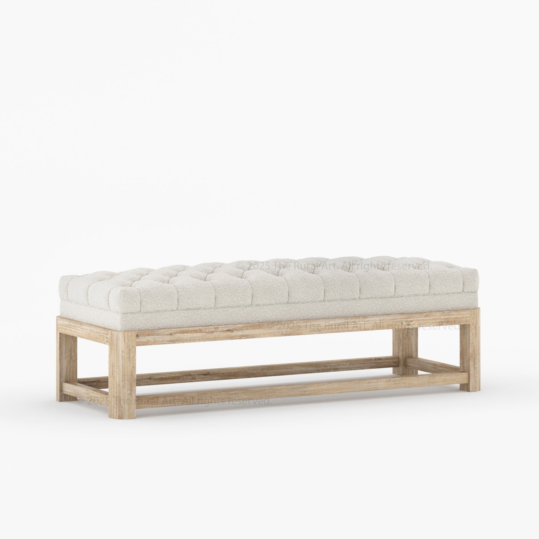 Levittown Upholstered Bedroom Bench with Solid Wood Frame End-of-Bed Seating