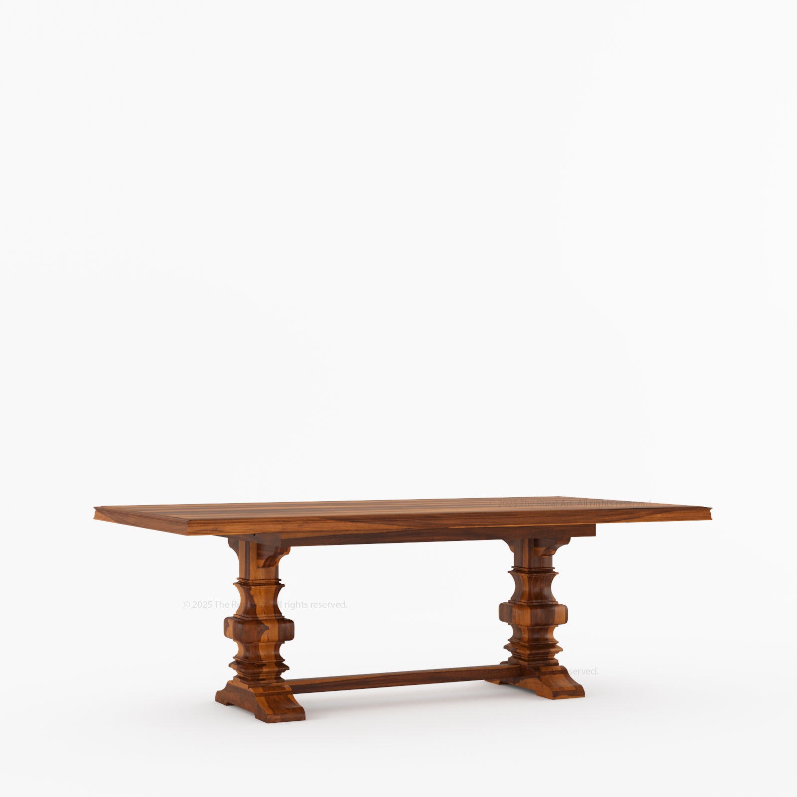 Goldfield Trestle Pedestal Solid Wood Dining Table