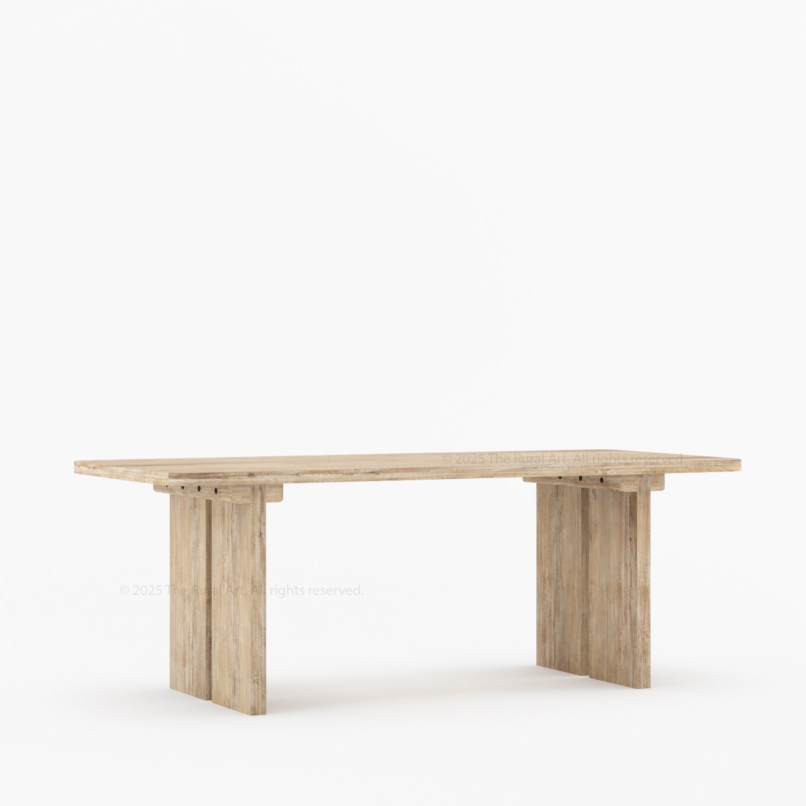 Fontana Solid Wood Modern Rectangle Dining Table Scandinavian Style