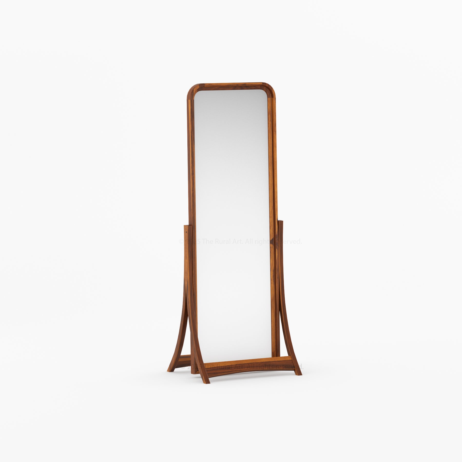 Garland Solid Wood Full-Length Freestanding Dressing Mirror with Rounded Frame