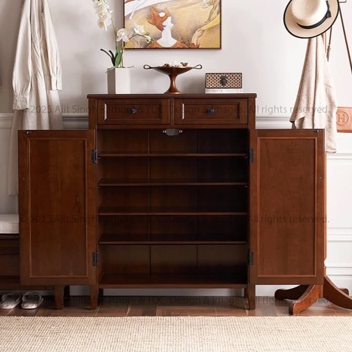 Ketchikan Solid Wood Shoe Cabinet
