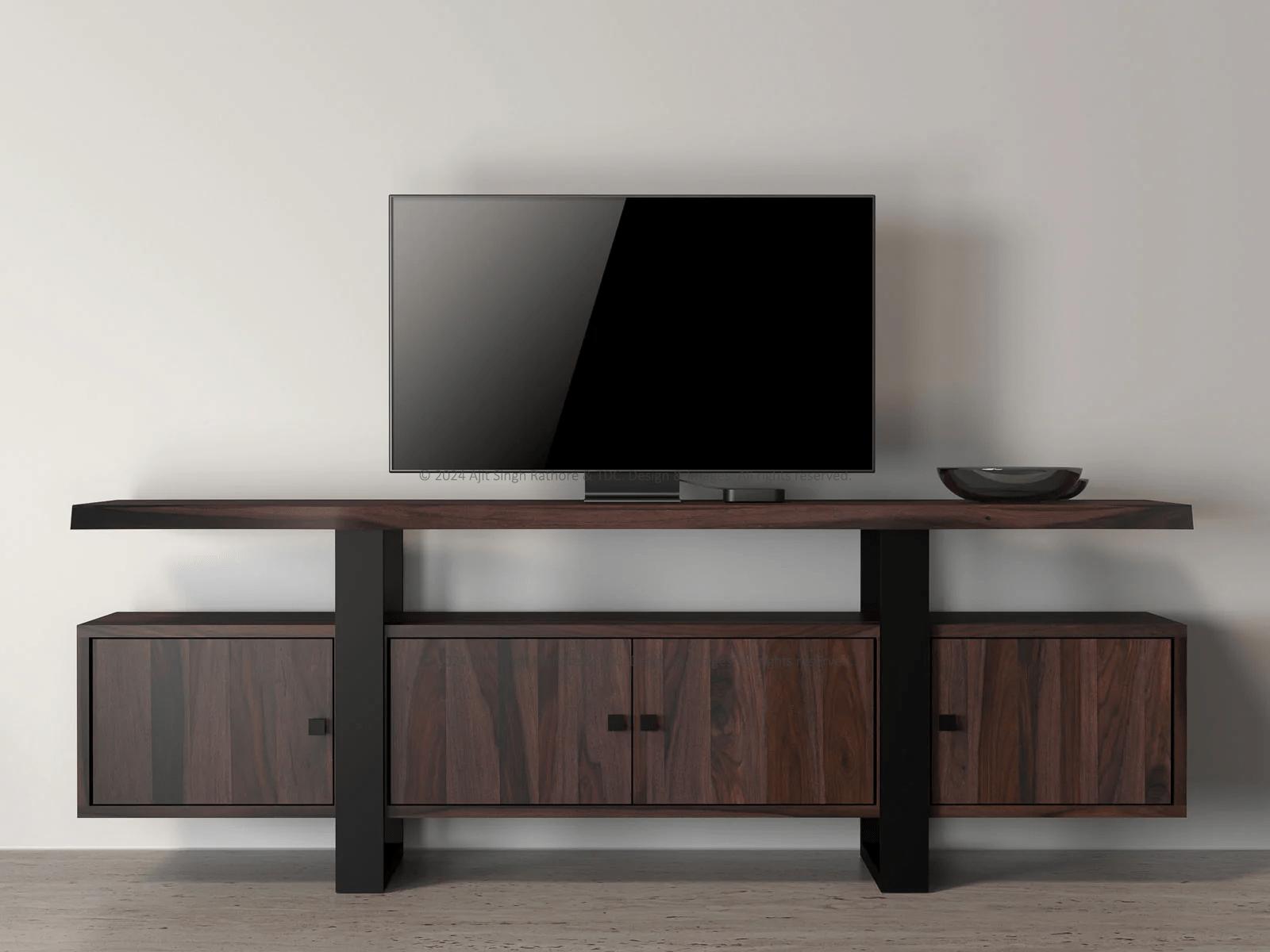 Crossett Live Edge Solid Wood TV Stand & Media Center