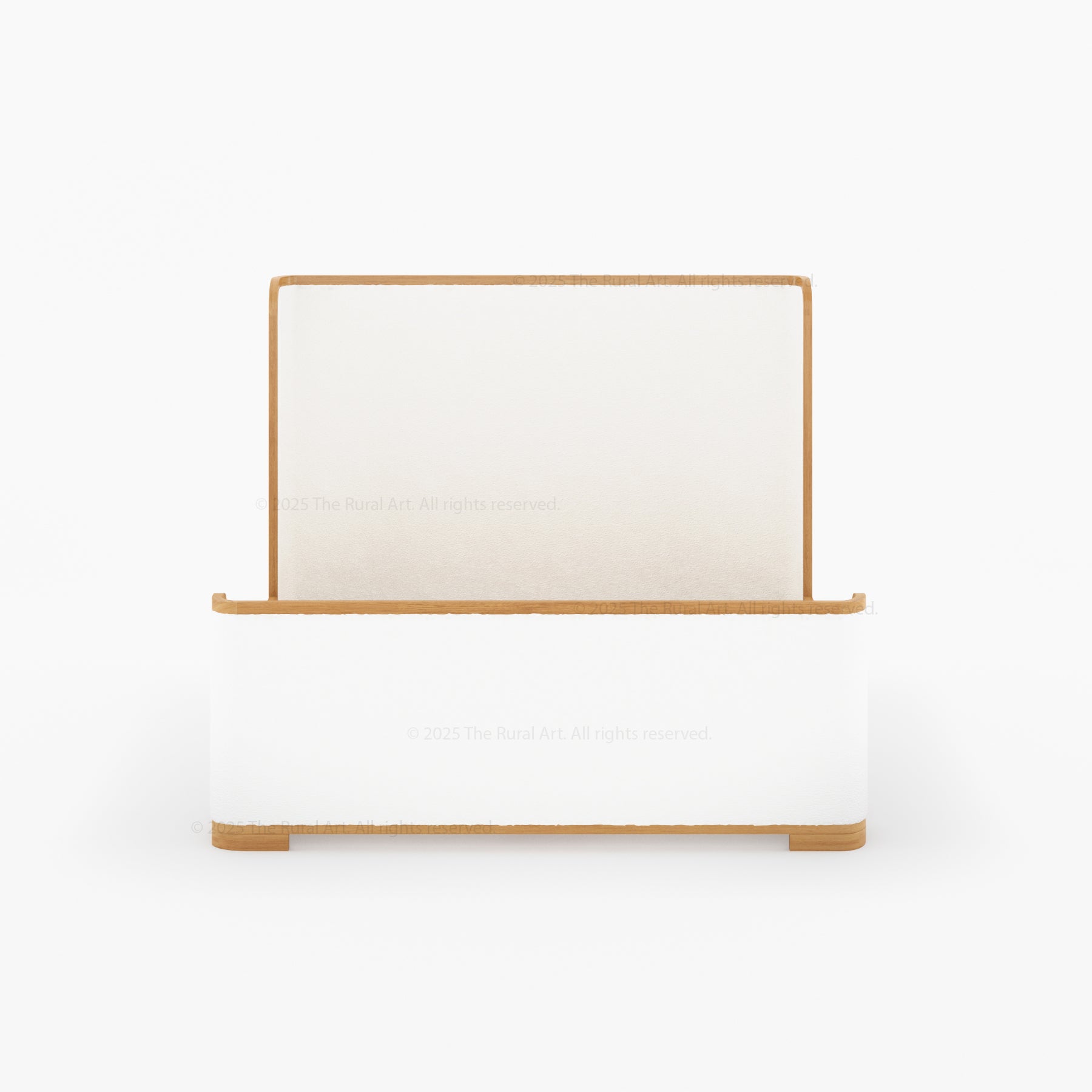 Beverly Shelter Platform Bed Upholstered Frame with Footboard