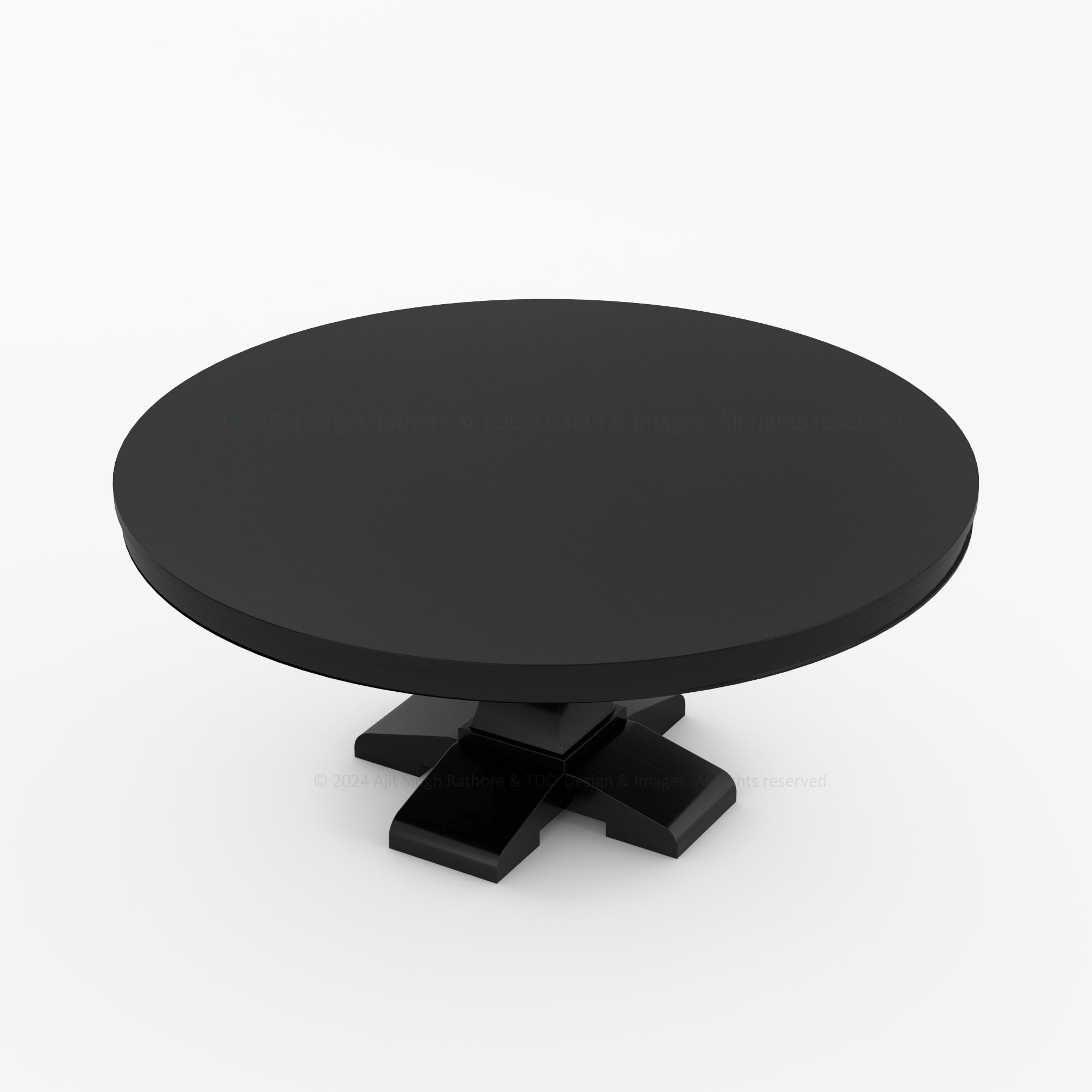 Birmingham Rustic Solid Wood 6, 8, 10 Seater Black Round Dining Set